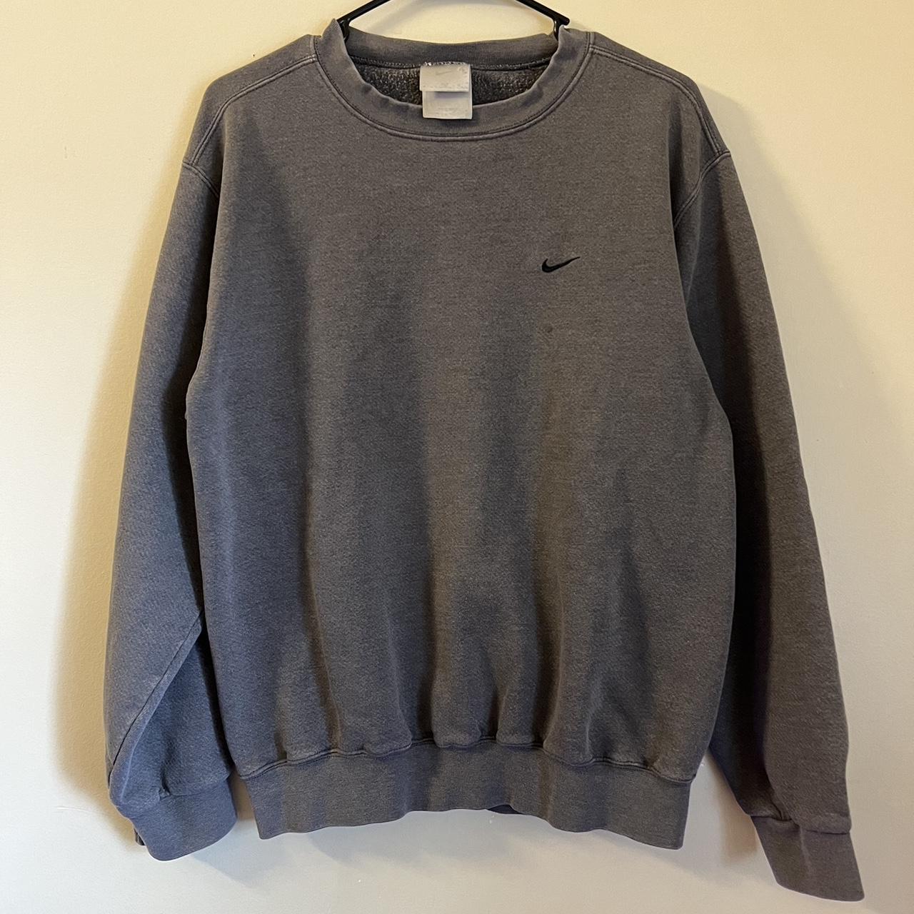 vintage 90’s grey nike crewneck size small on grey... - Depop