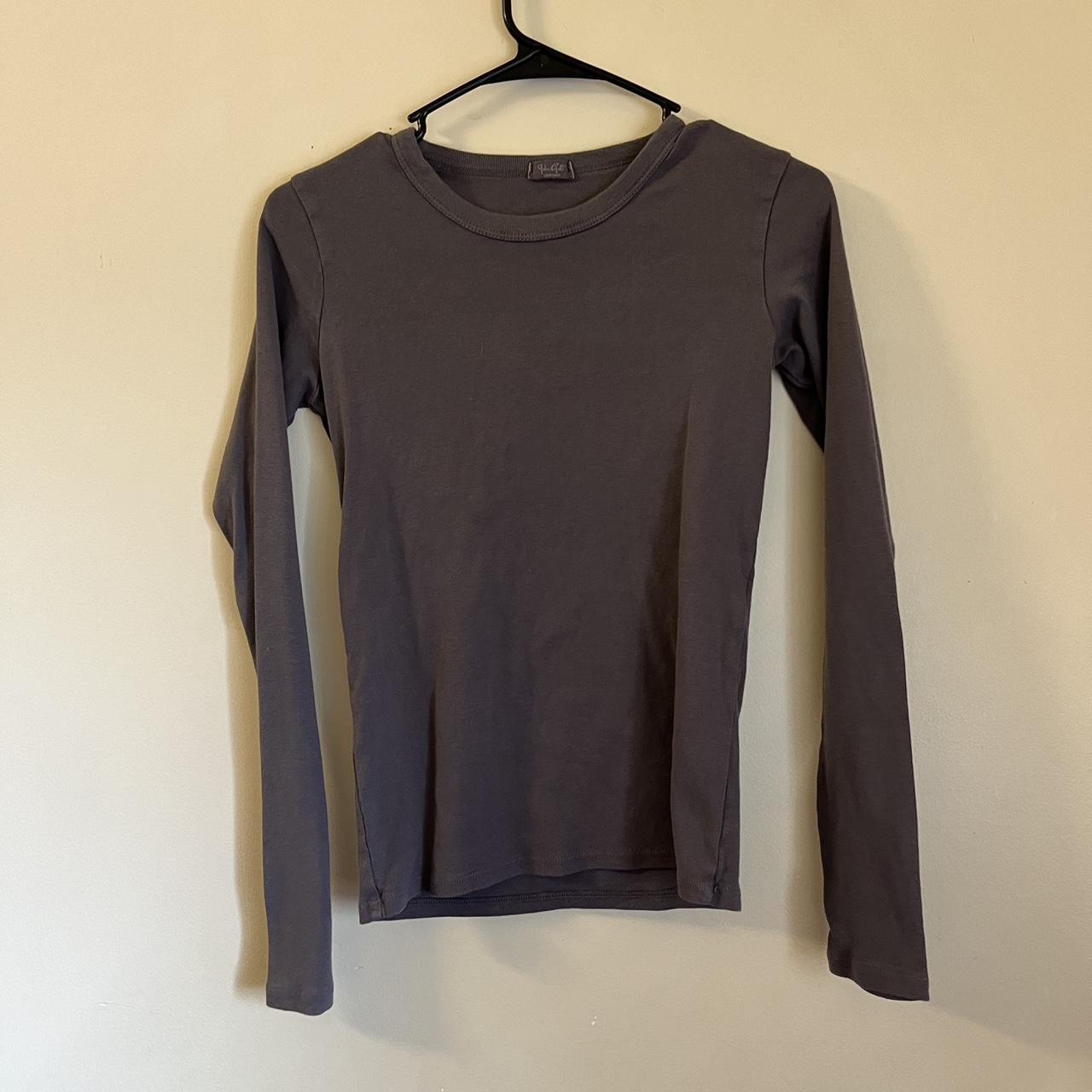 grey brandy melville / john galt long sleeve t... - Depop