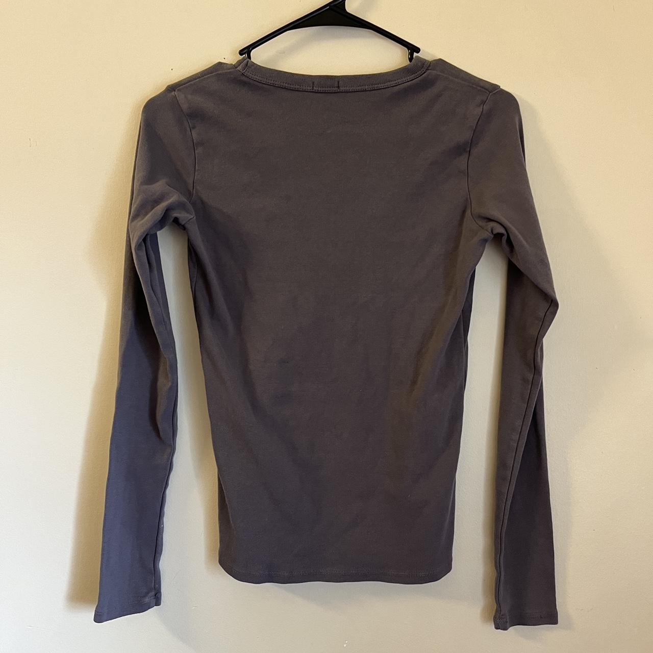 grey brandy melville / john galt long sleeve t... - Depop