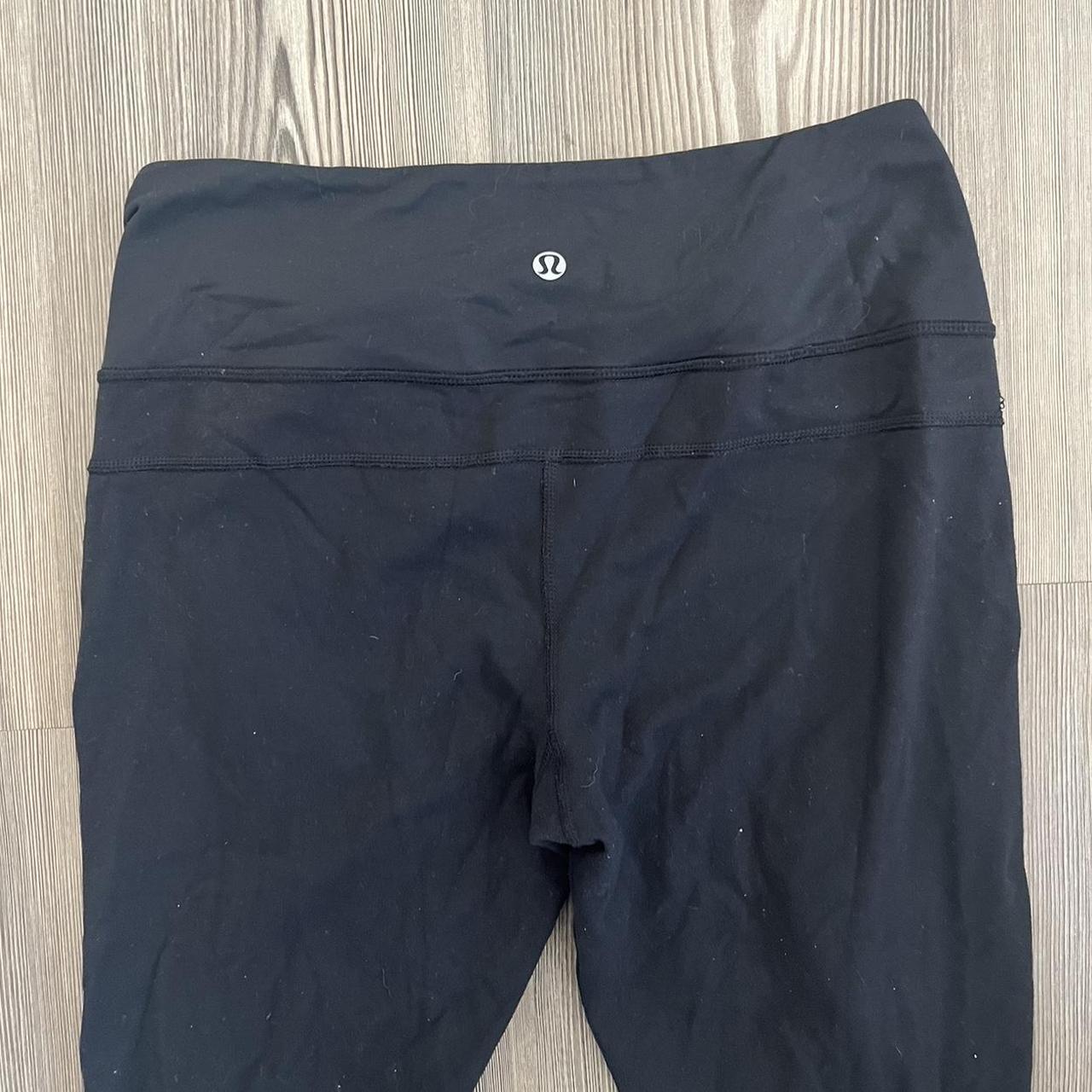 women’s lululemon black leggings size 6. super cute,... Depop