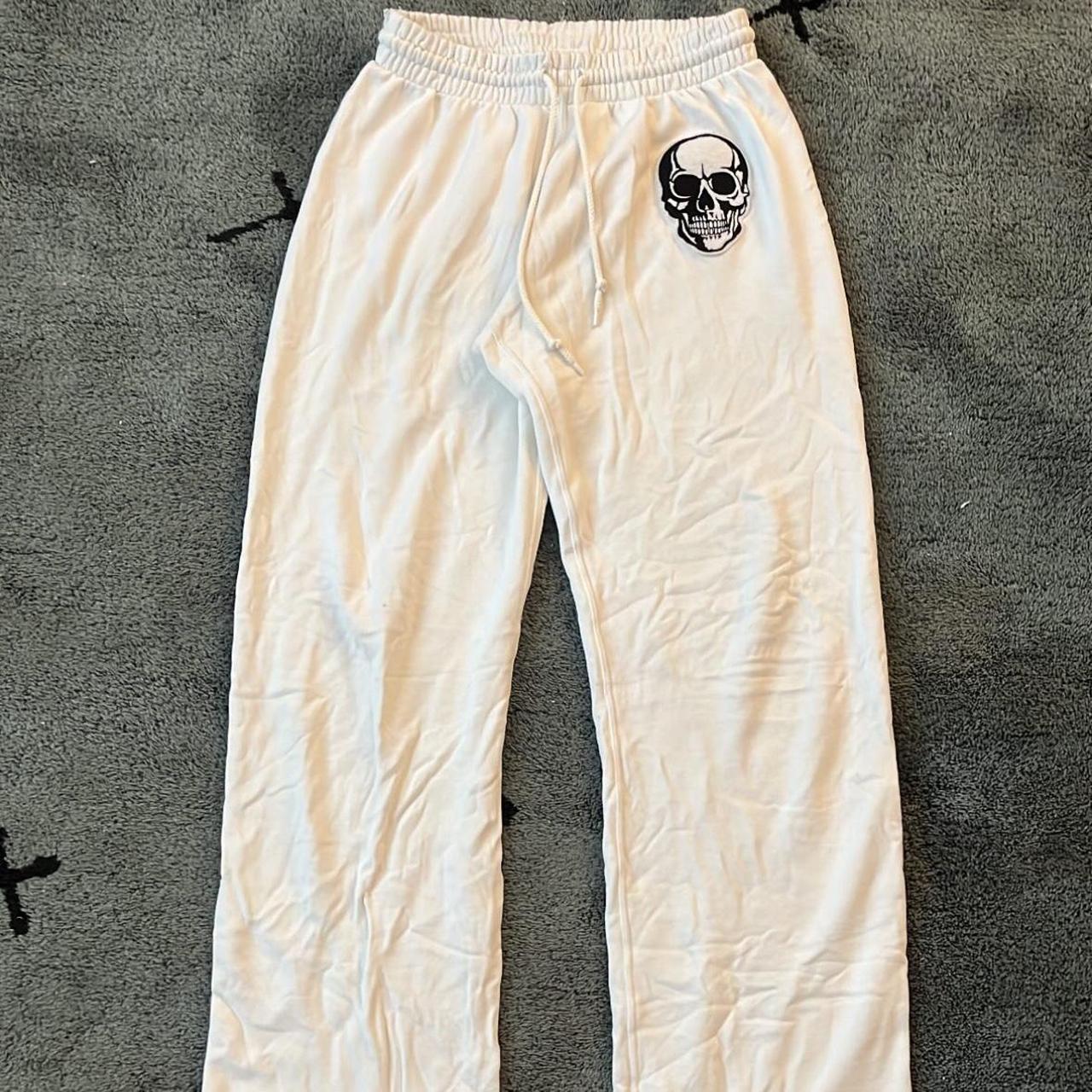 Number nine skull sweatpants white Sz 2 | Depop