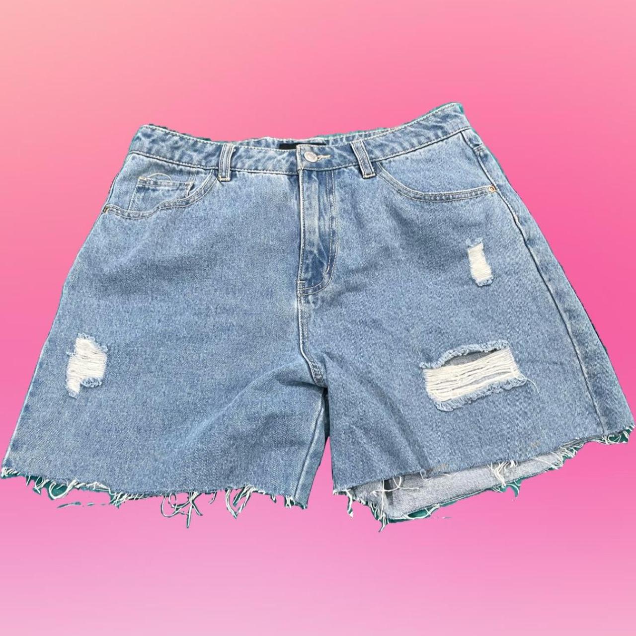 distressed denim shorts from jayjays, australian... Depop