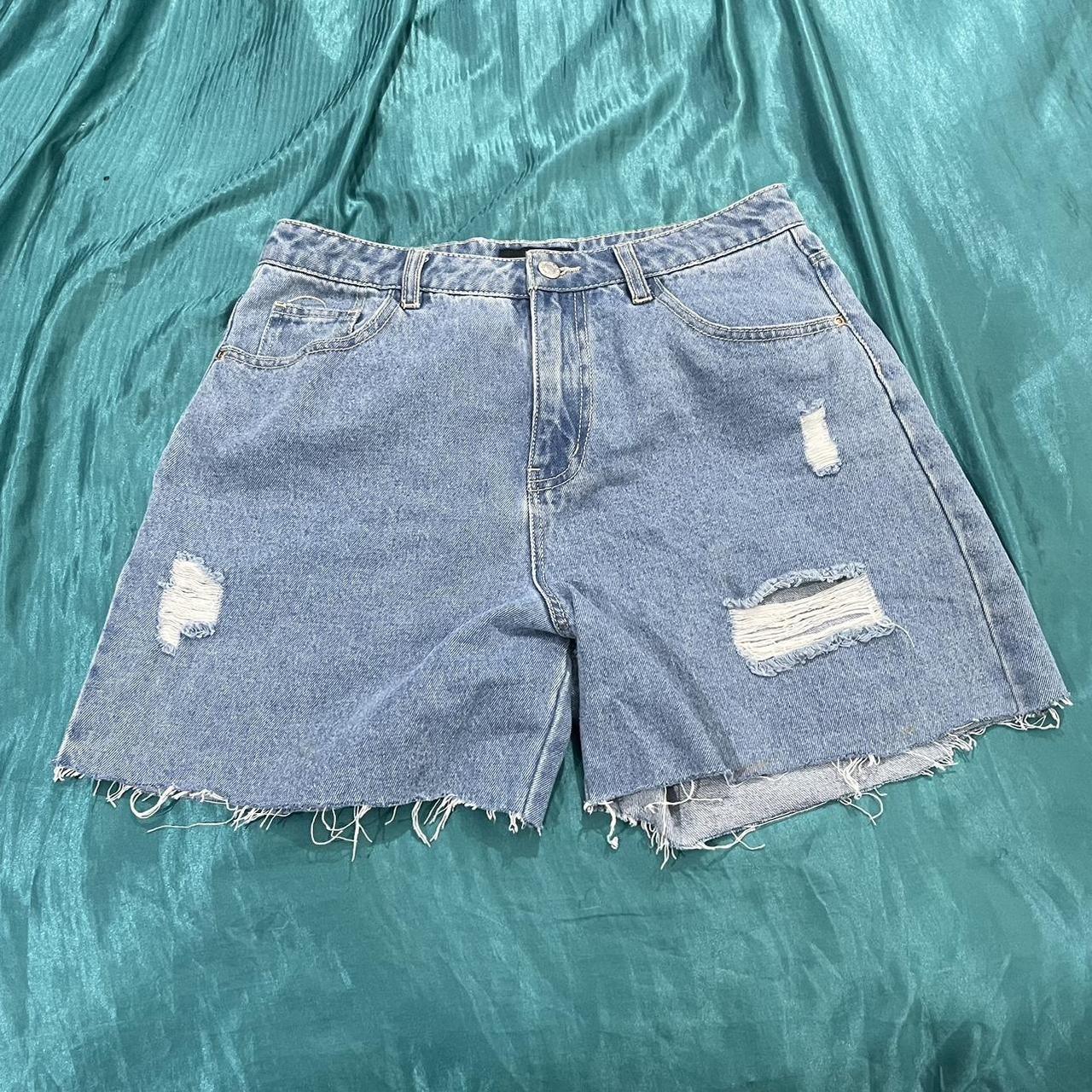 distressed denim shorts from jayjays, australian... Depop
