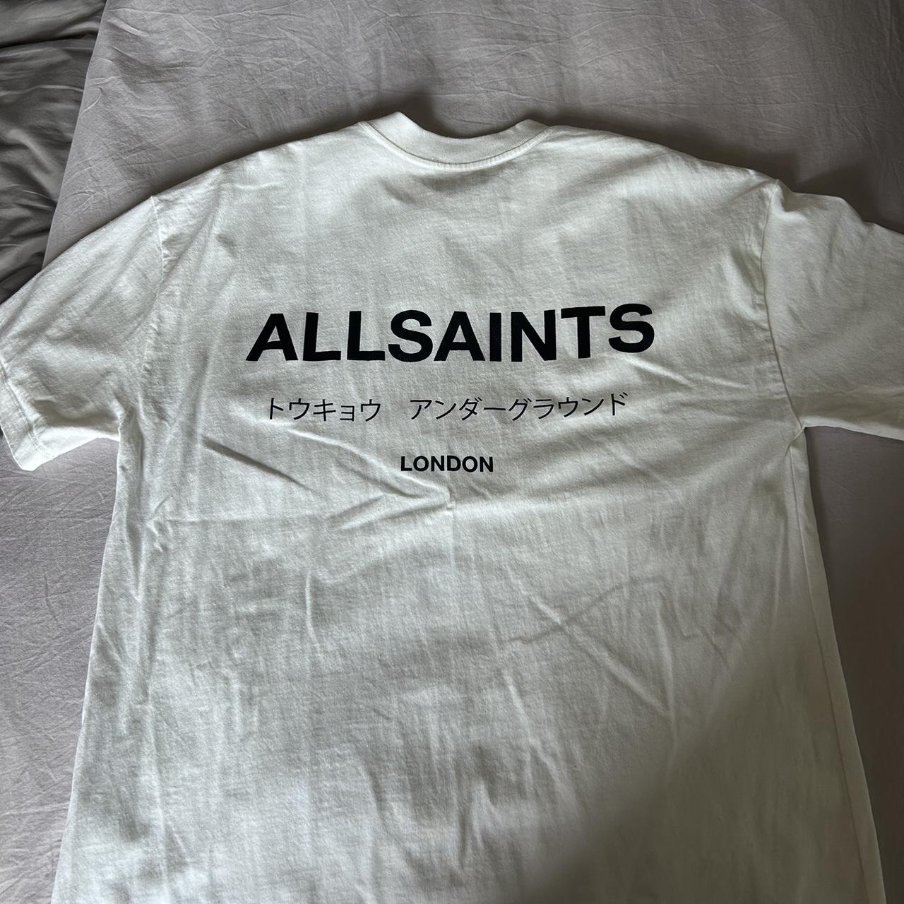 AllSaints Underground Oversized Crew Neck tshirt,... - Depop