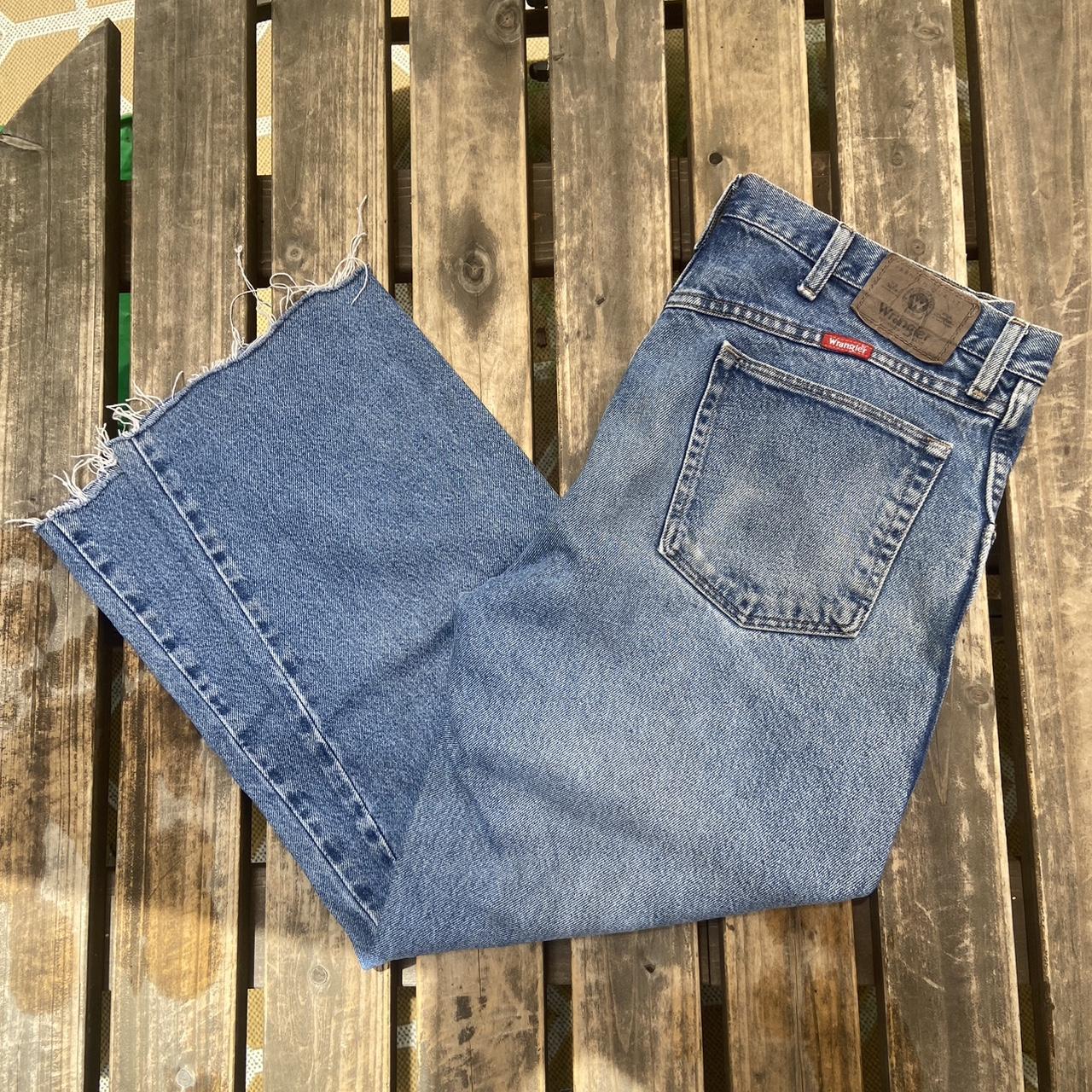 Wrangler Distressed Jeans Size - 36 x 30 Condition -... - Depop