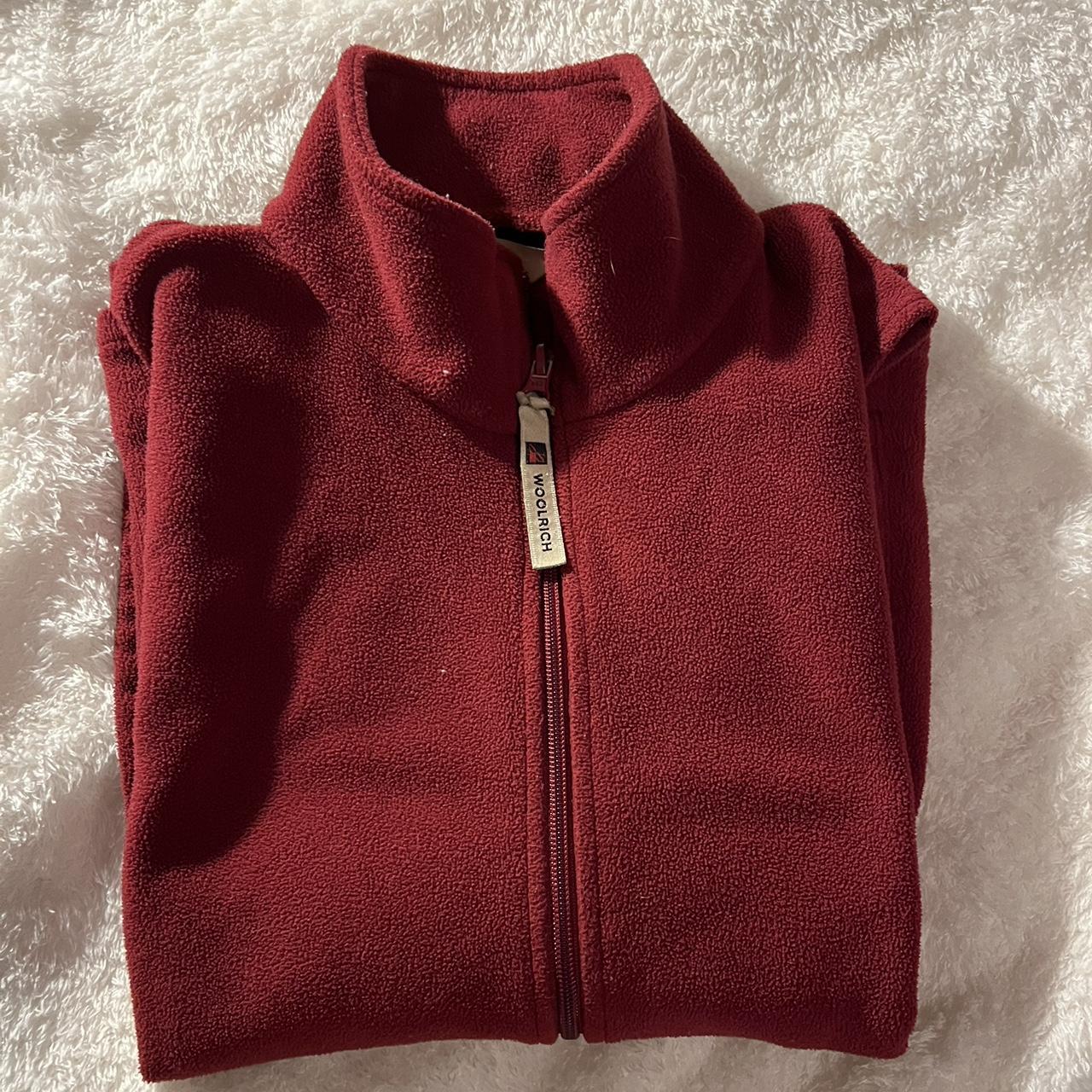 Vintage Woolrich Red Fleece Vest Size - Womens/Mens... - Depop