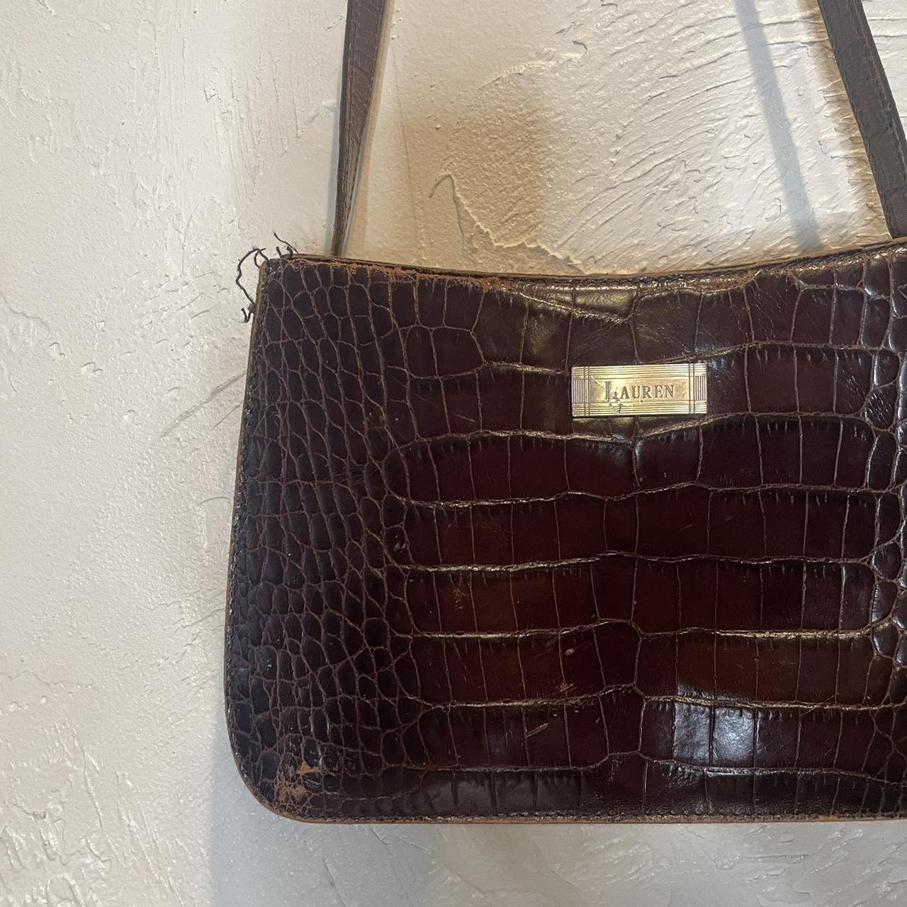 Vintage Ralph Lauren snakeskin shoulder bag. This... - Depop