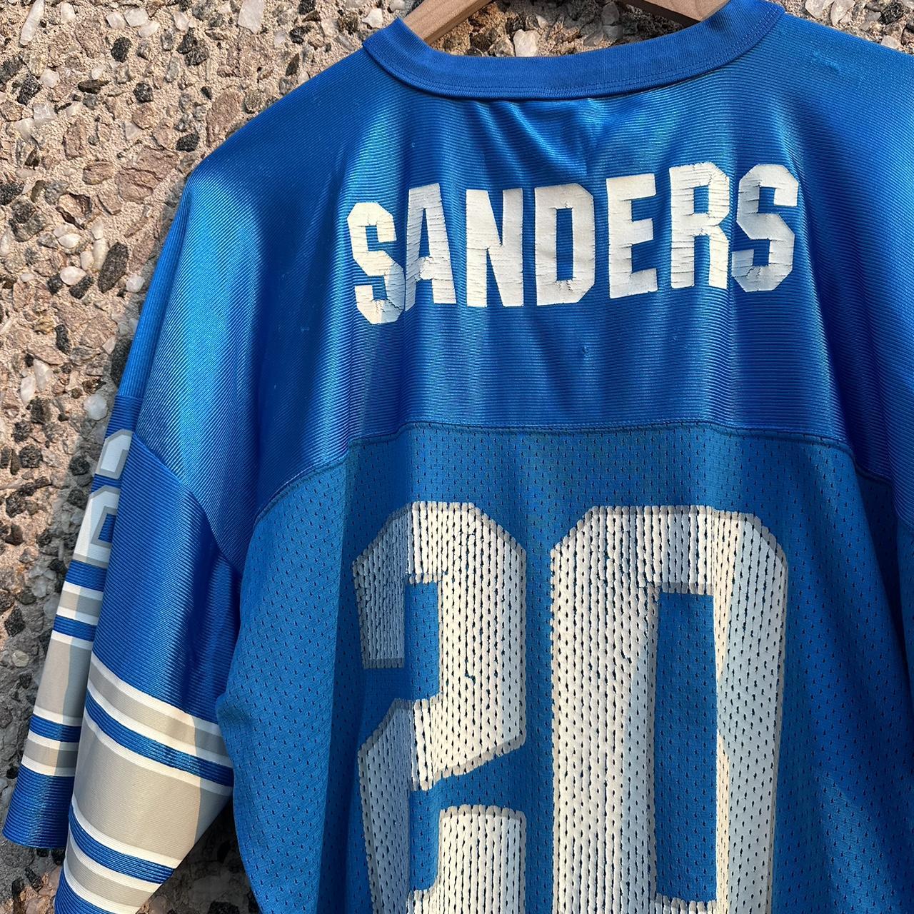 Vintage Blue Barry Sanders Detroit Lions Jersey ~ he - Depop