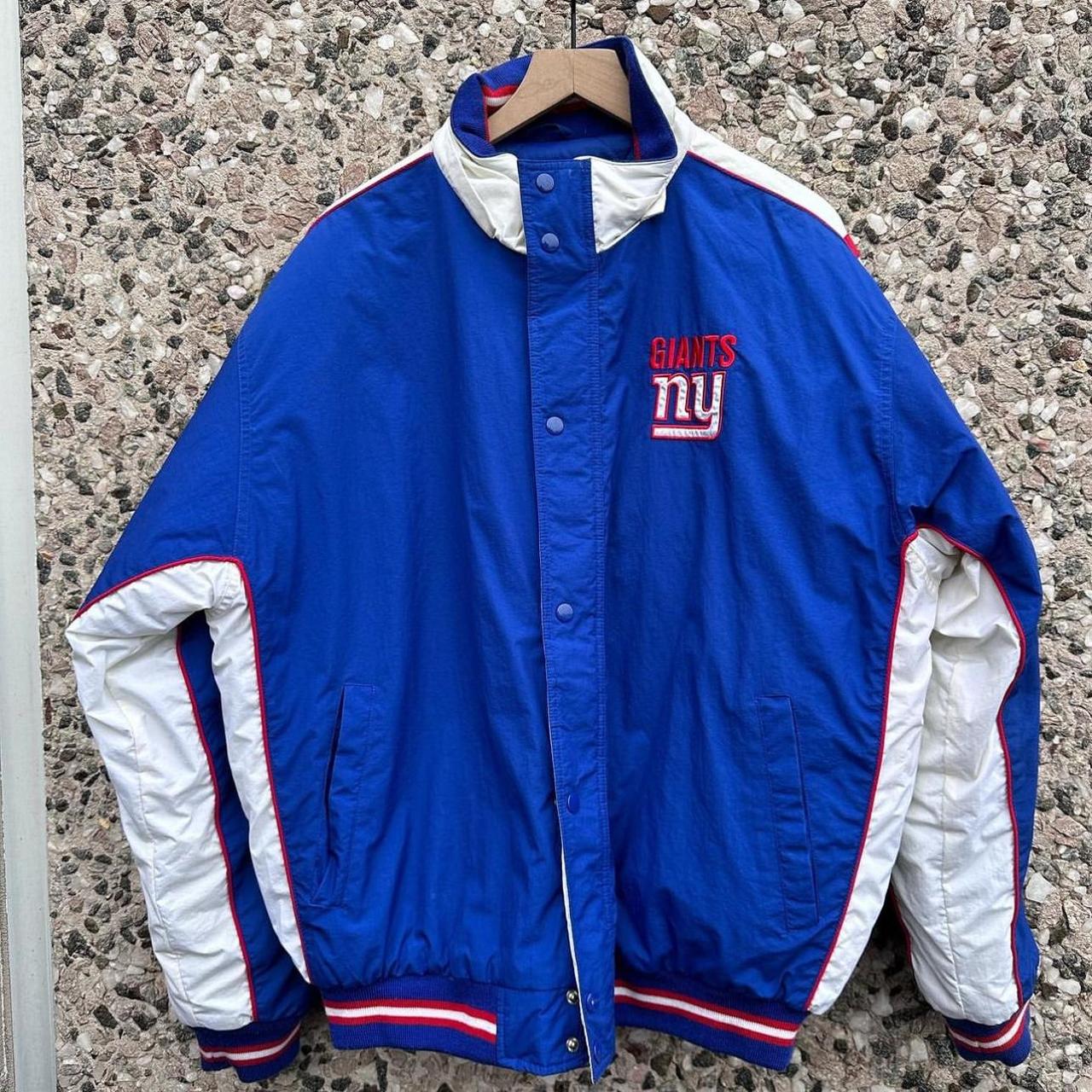 NY Giants vintage jacket Size L #nygiants #vintage - Depop