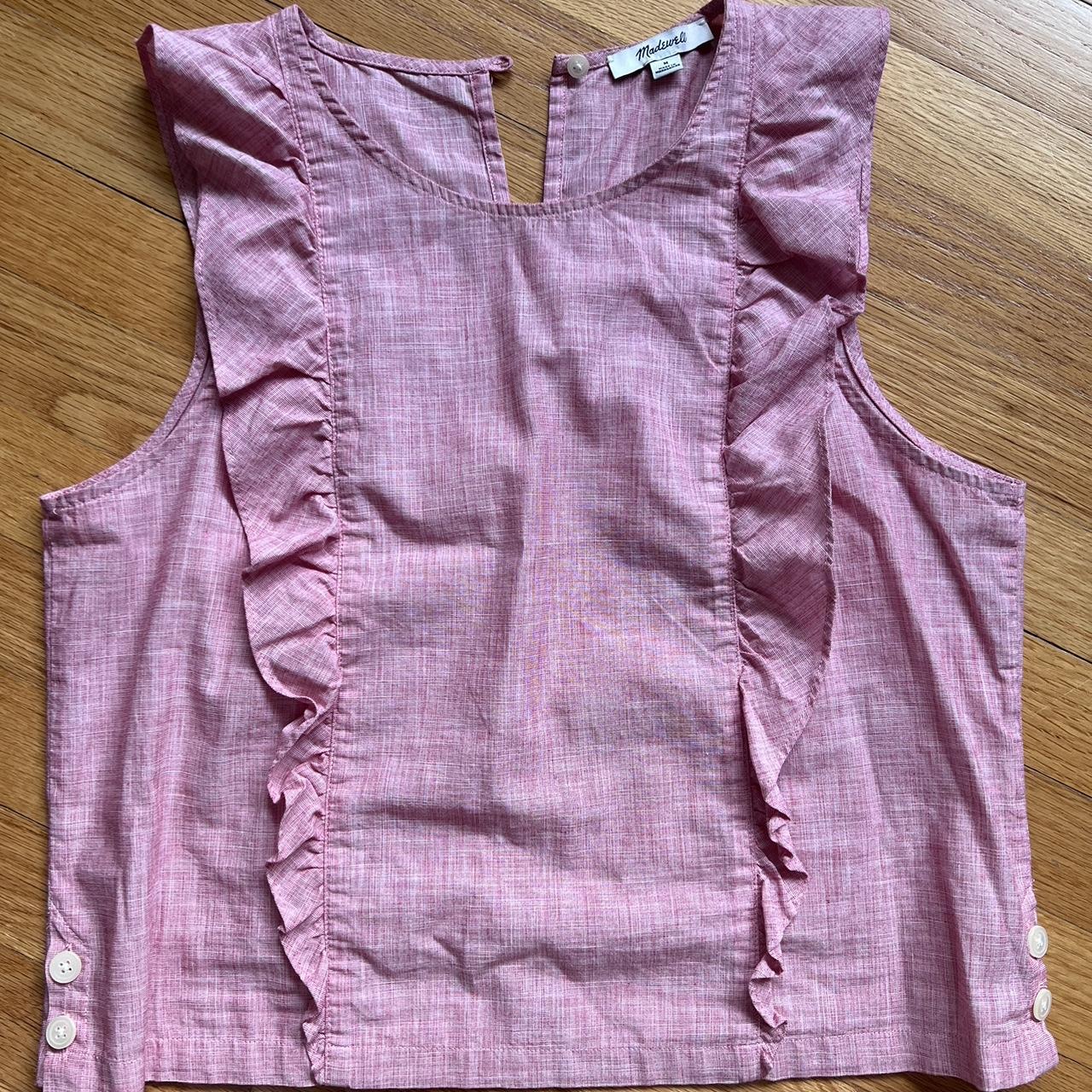 Madewell Women's Pink Vest | Depop