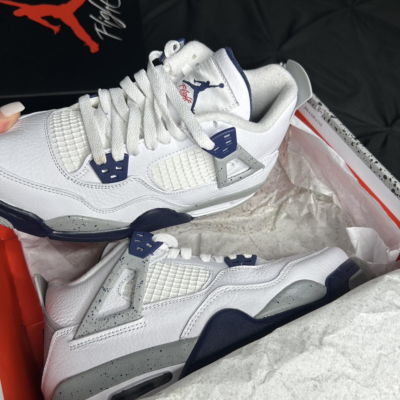 2022 Air Jordan 4 Retro 'midnight Navy' Comes In Box - Depop