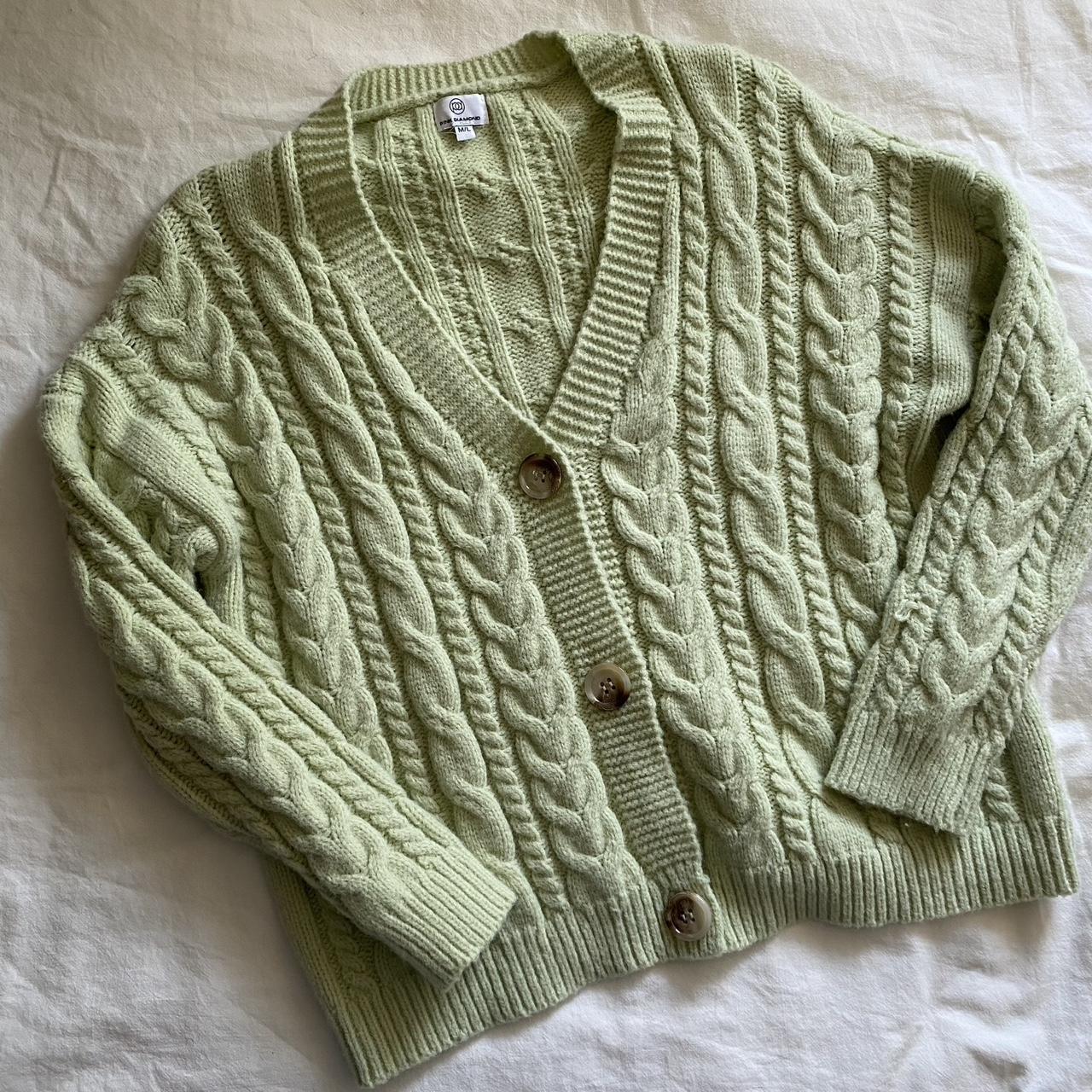 Light green hot sale cardigan sweater