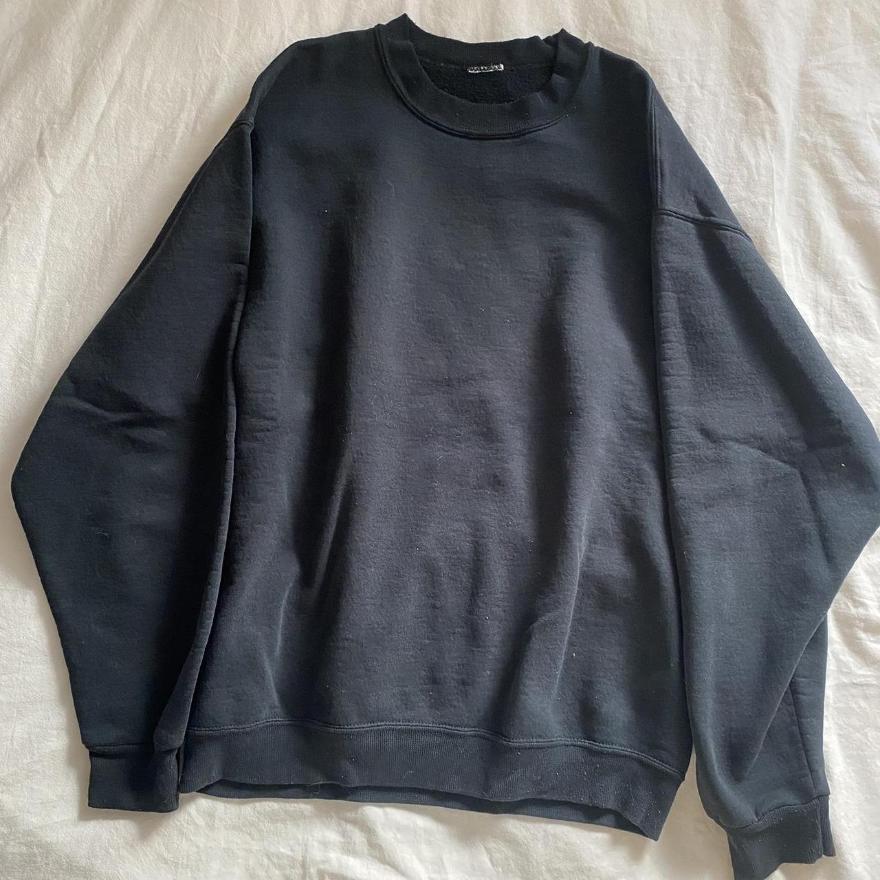 Vintage basic black pullover sweatshirt!🖤 the tag... - Depop