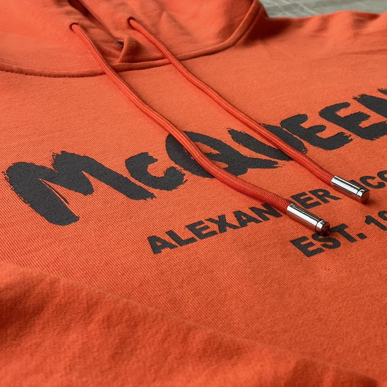 Alexander McQueen Hoodie Authentic Orange Size L Depop