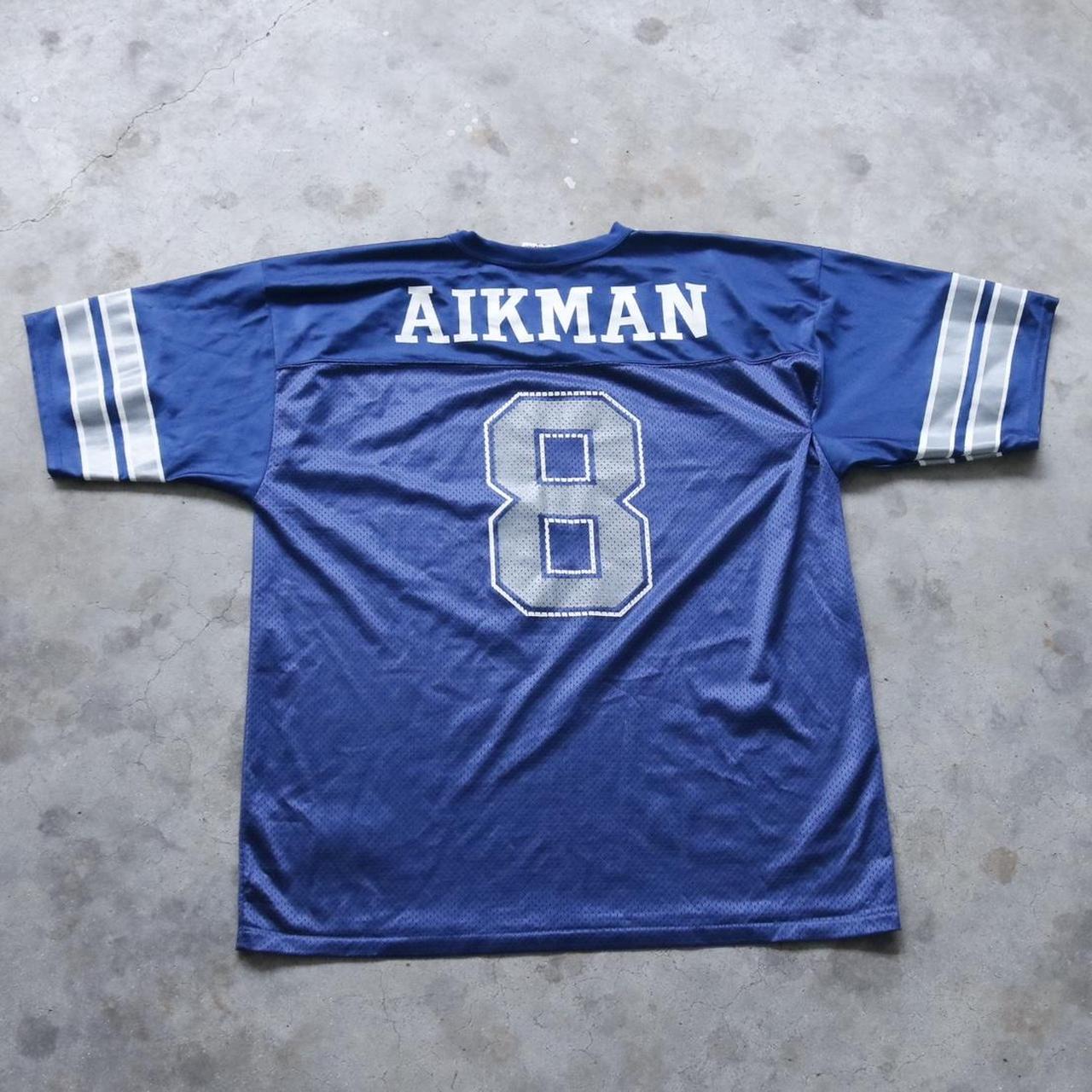 90s Dallas Cowboys Troy Aikman 8 NFL Football Jersey T-shirt 