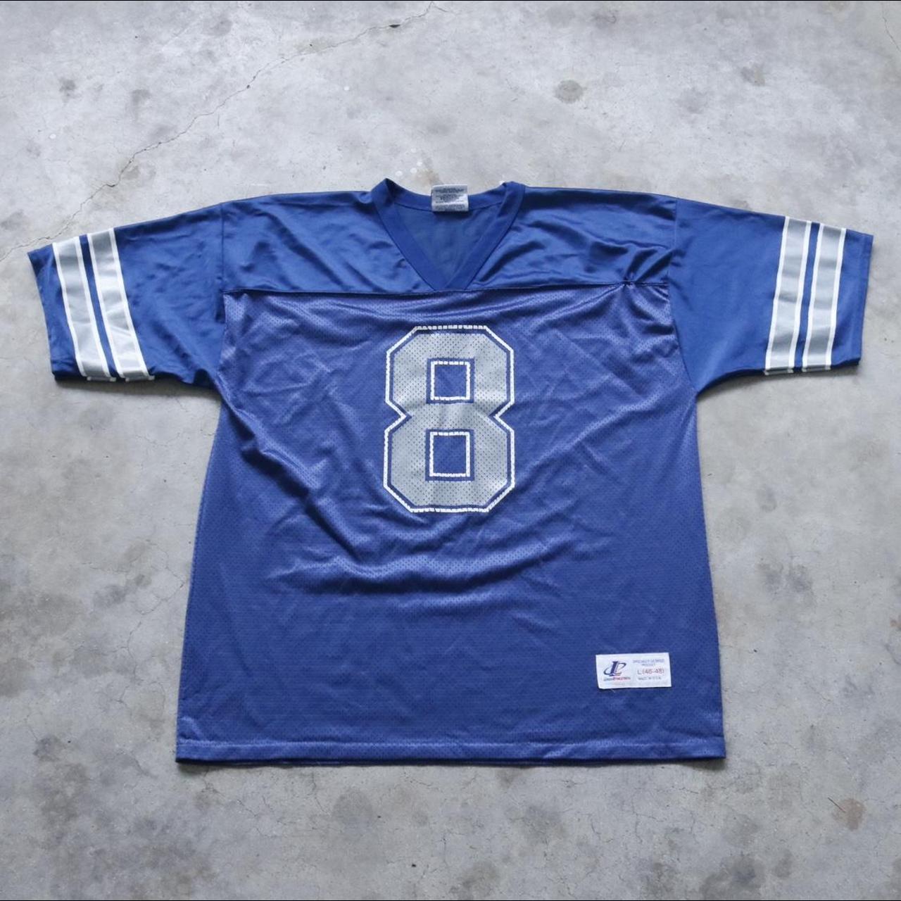 90s Dallas Cowboys Troy Aikman 8 NFL Football Jersey T-shirt 