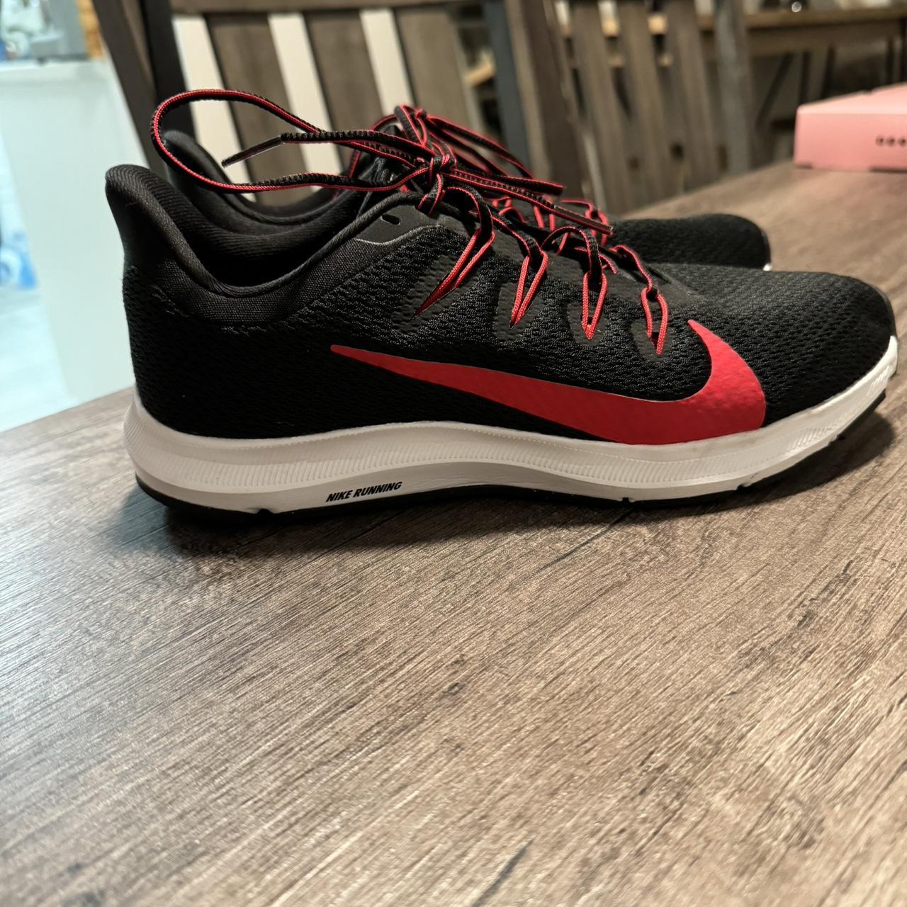Nike running, men, US, black-red running shoes Depop