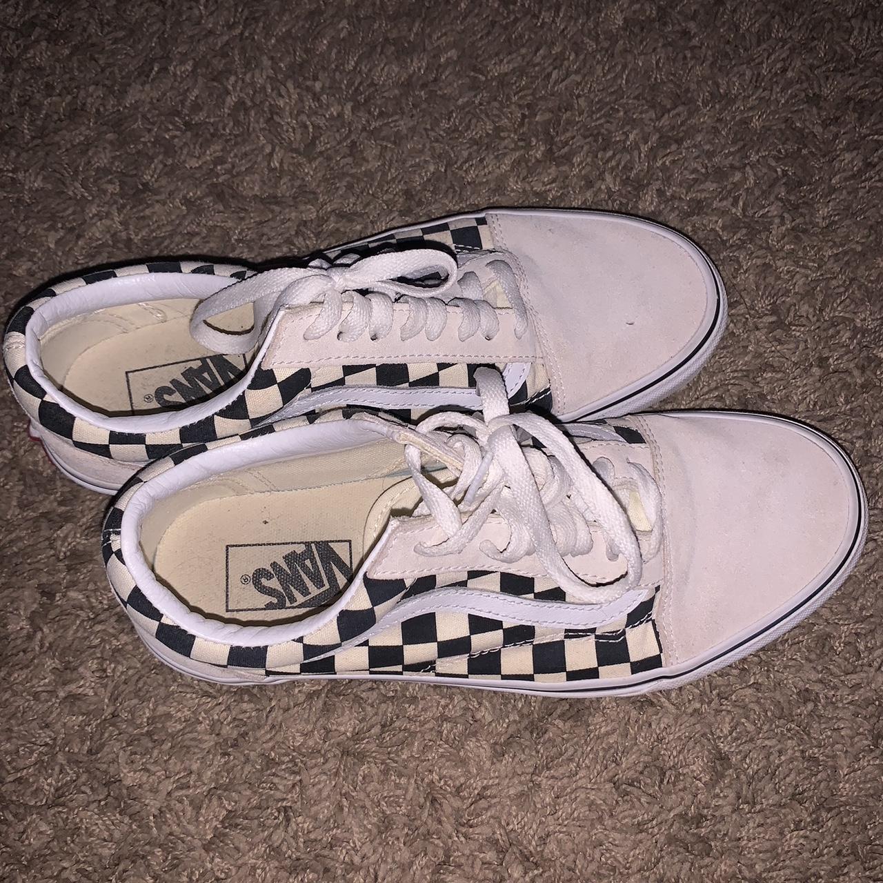 off white checkered vans