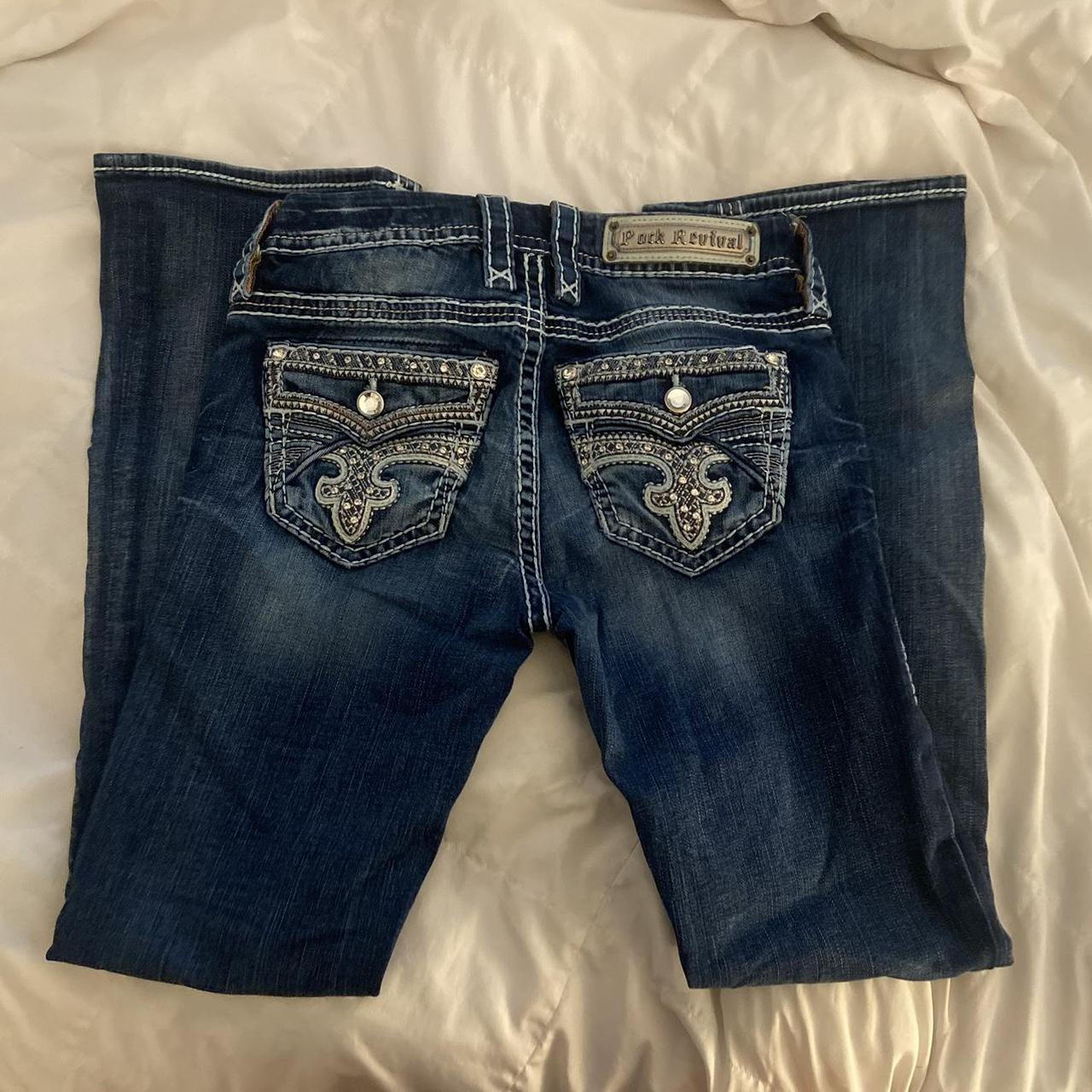 ROCK REVIVAL GLADE EASY BOOT JEANS (ORIGINAL PRICE... Depop