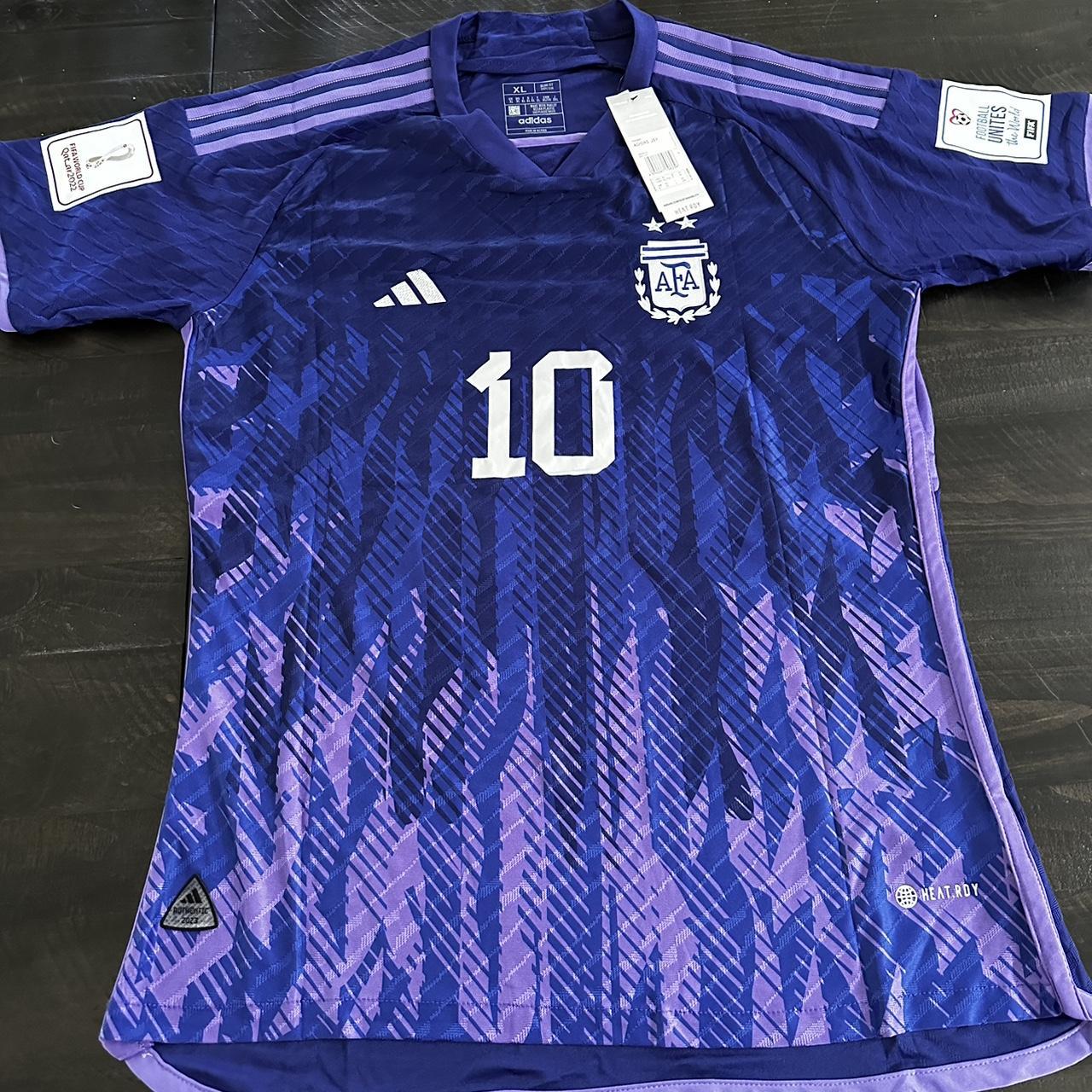 Argentina Away Purple Soccer Jersey Player Version - Depop