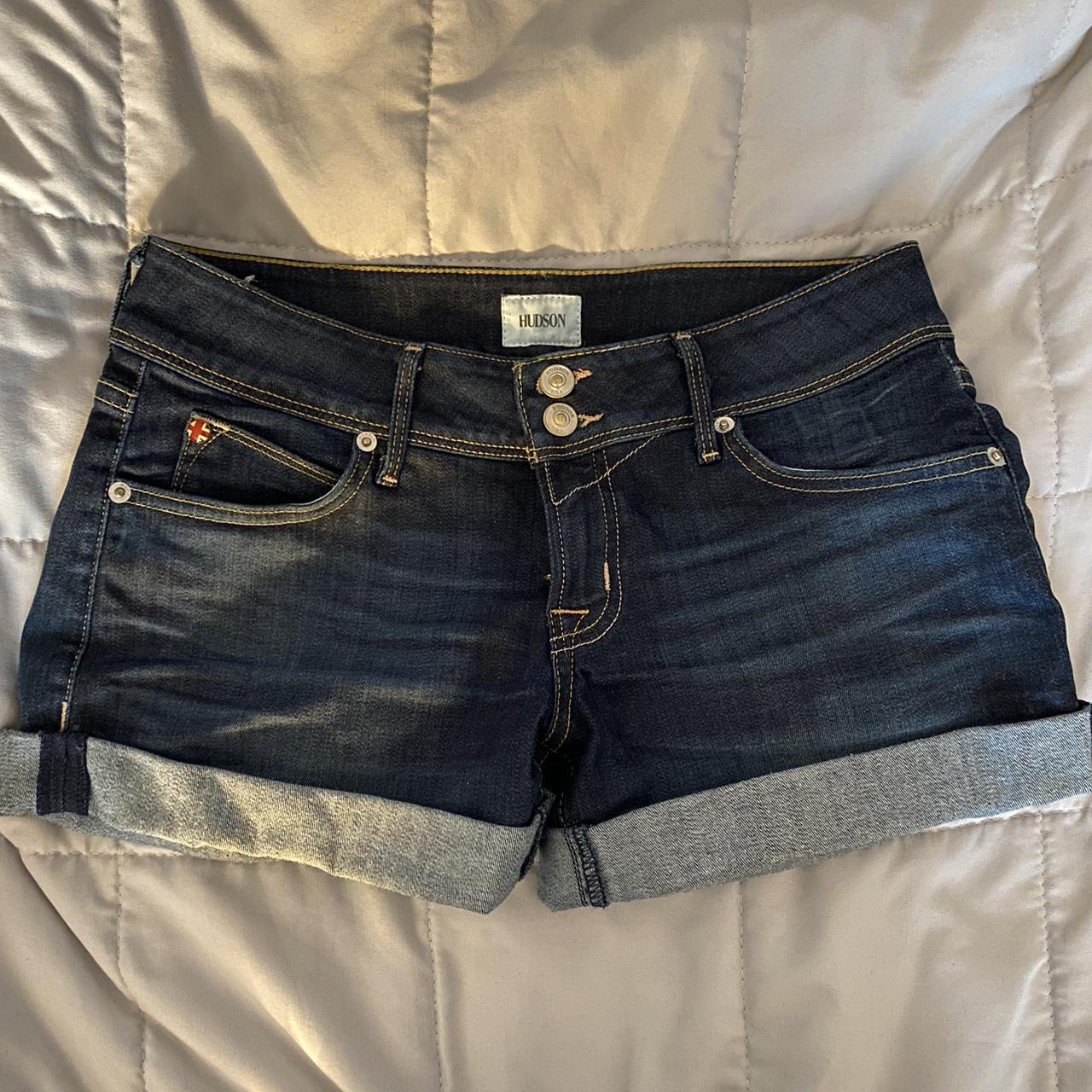 Hudson Women's Navy Shorts Depop