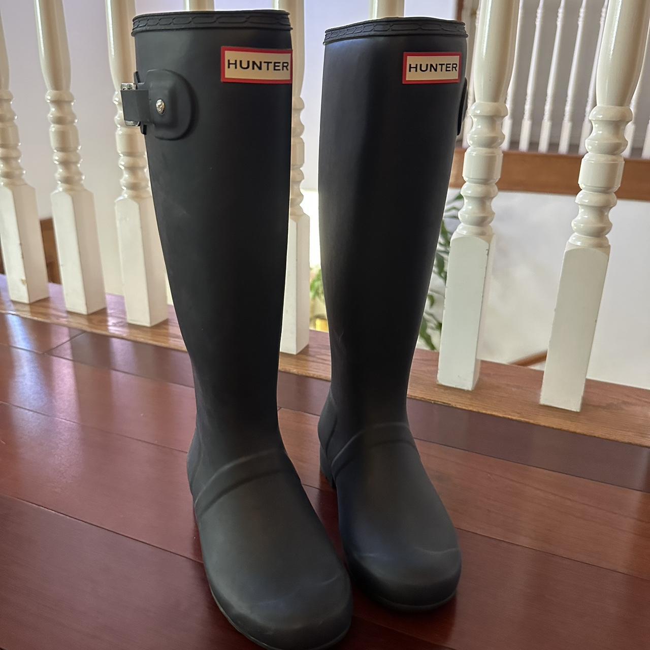 Hunter original tall shop rain boots dark slate