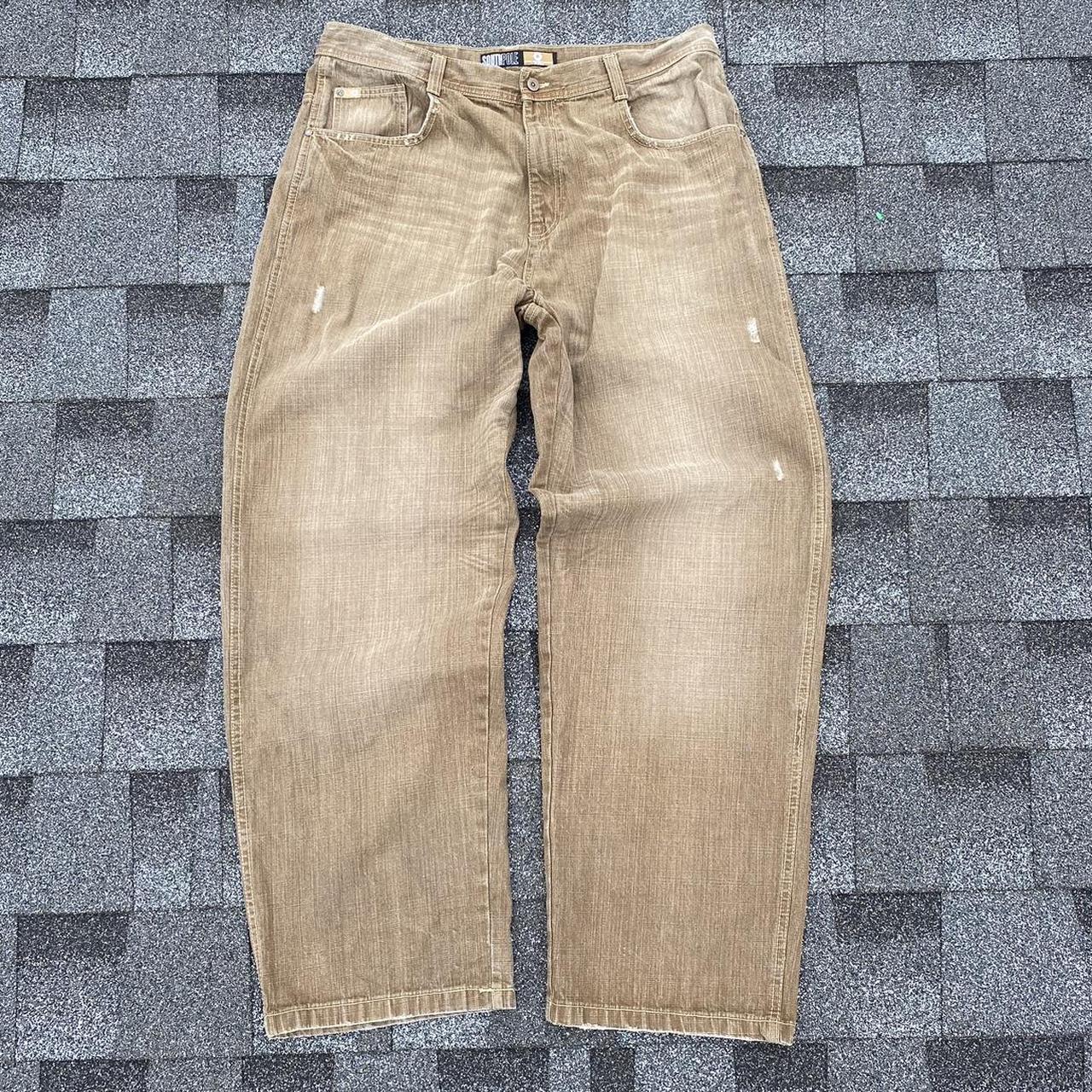 Southpole Men's Tan and Khaki Jeans | Depop