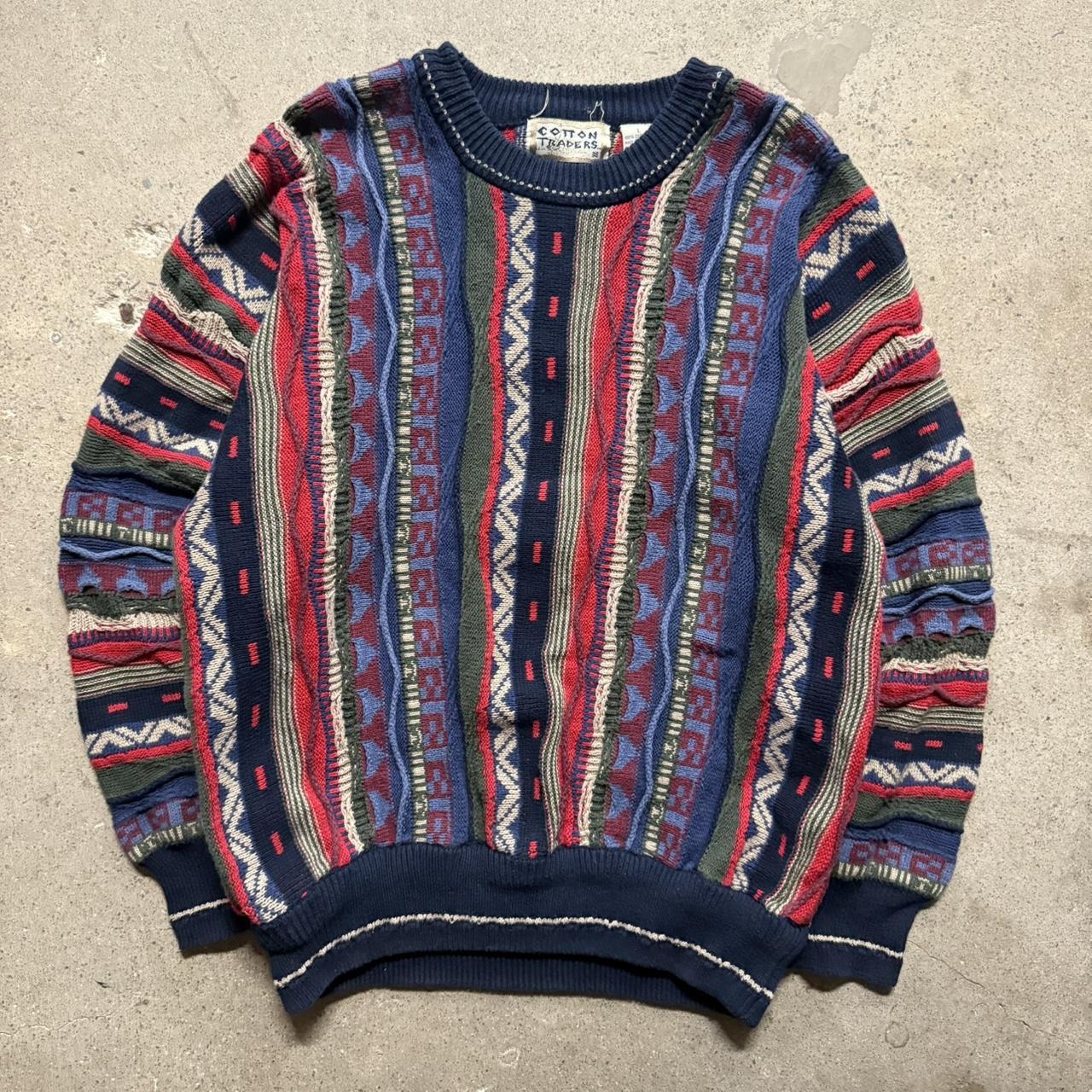 Coogi Men's Sweater - Multi/White - L – 90s Vinta… - image 1
