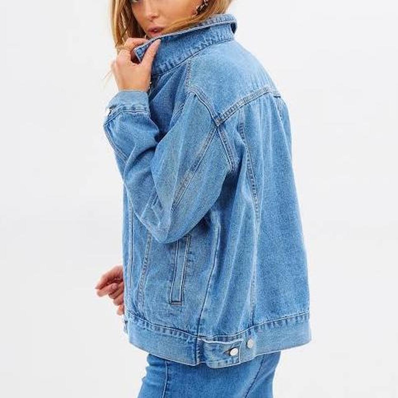 Missguided oversized denim jacket Size 8 . Depop