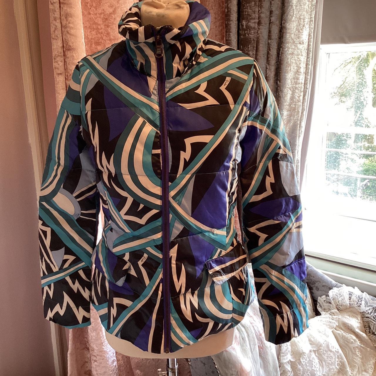 Emilio pucci down puffer jacket In blue Used Depop