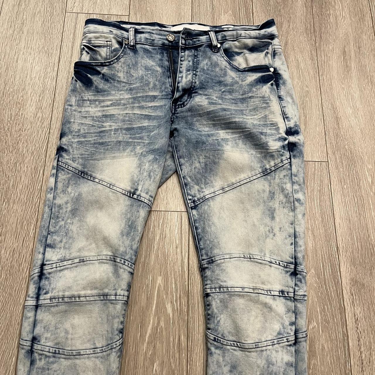 Maison Noir Acid Washed Skinny Jeans Men's Size... - Depop