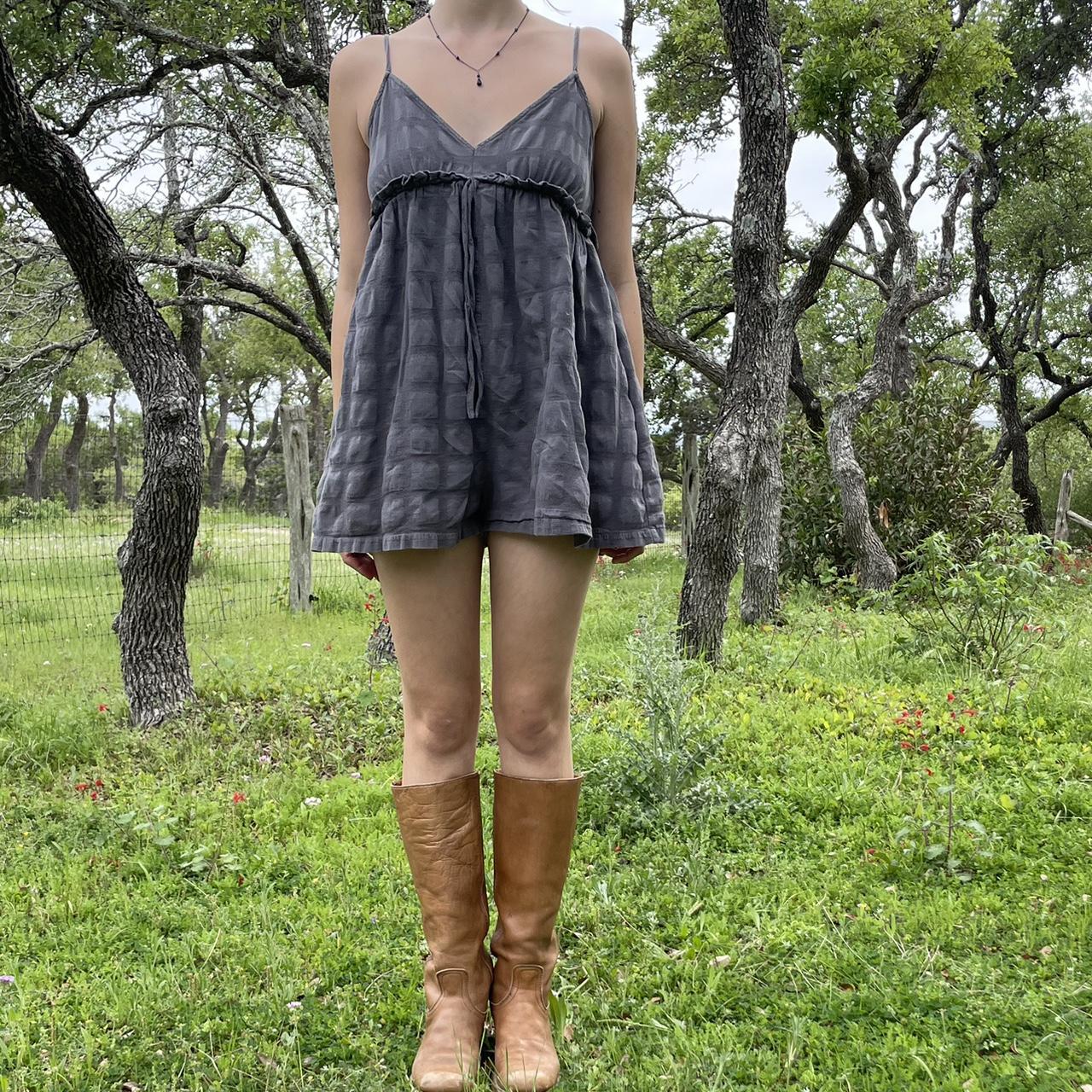 mustard seed brand loose fitting lil romper with... Depop