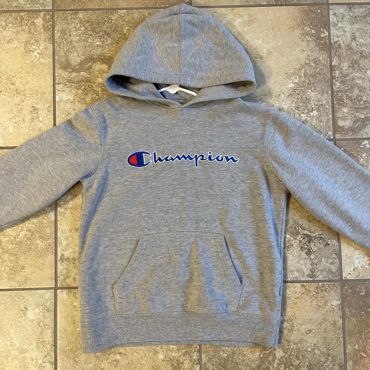 Champion Grey and Red Hoodie