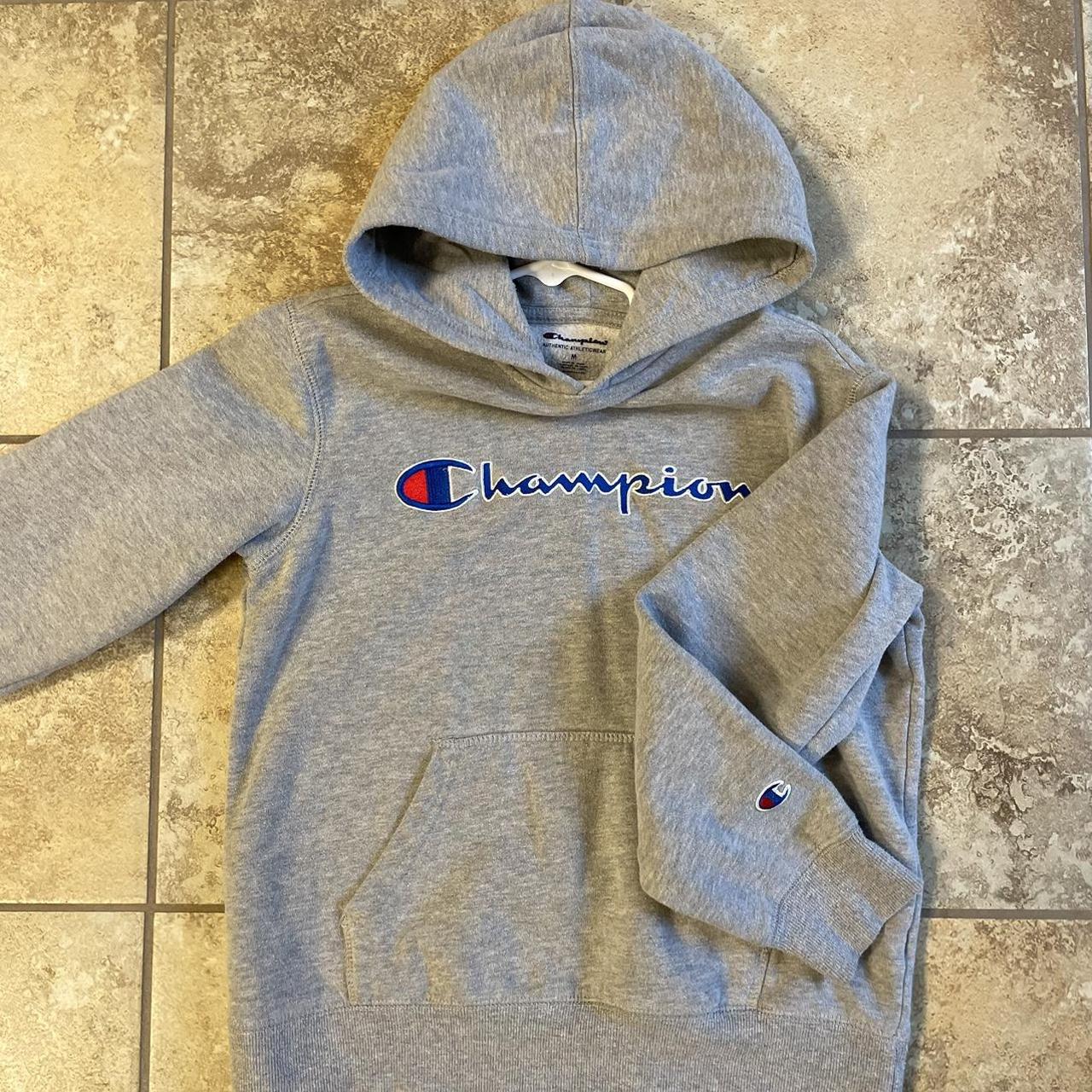 Champion Grey and Red Hoodie (2)