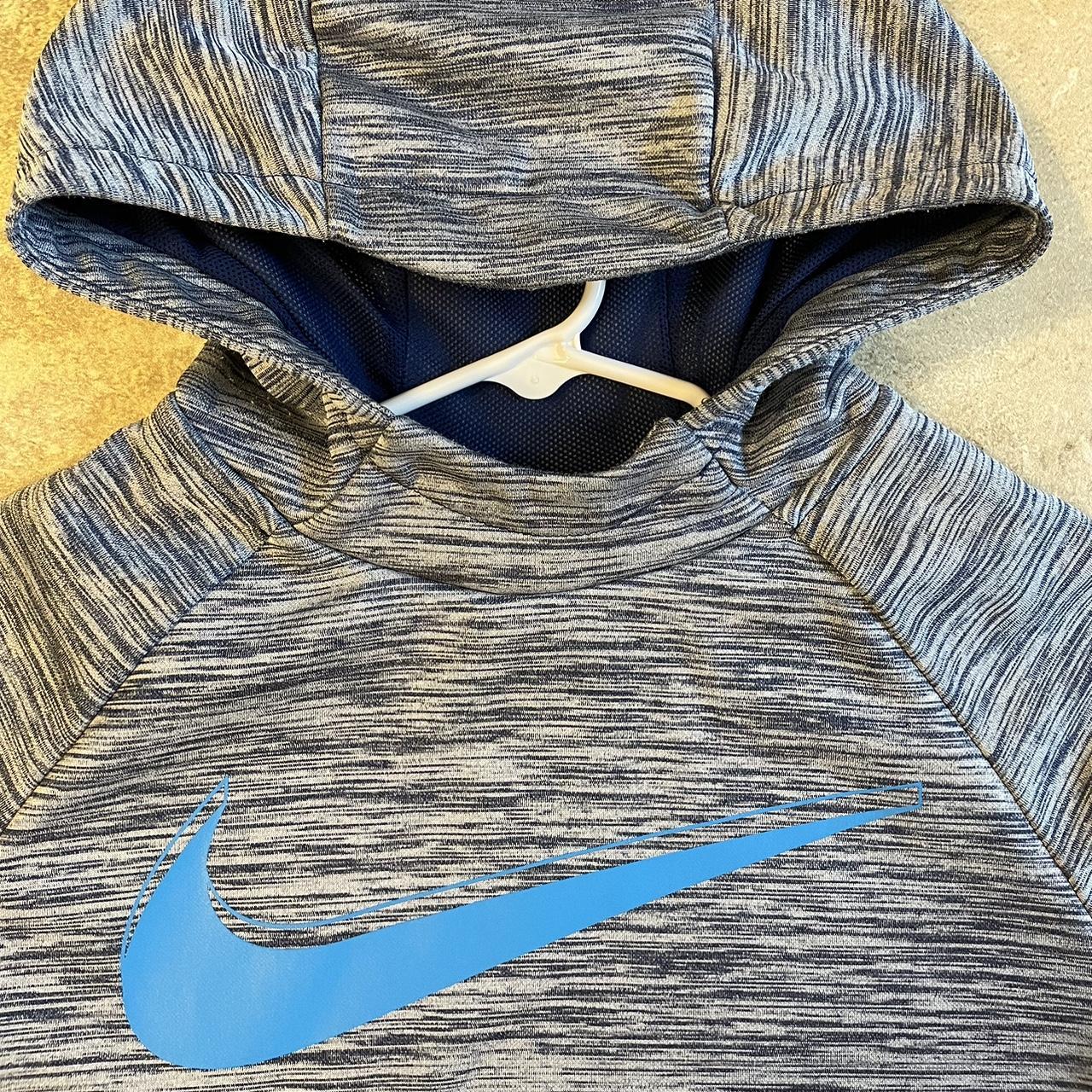 Nike Grey and Blue Hoodie (2)