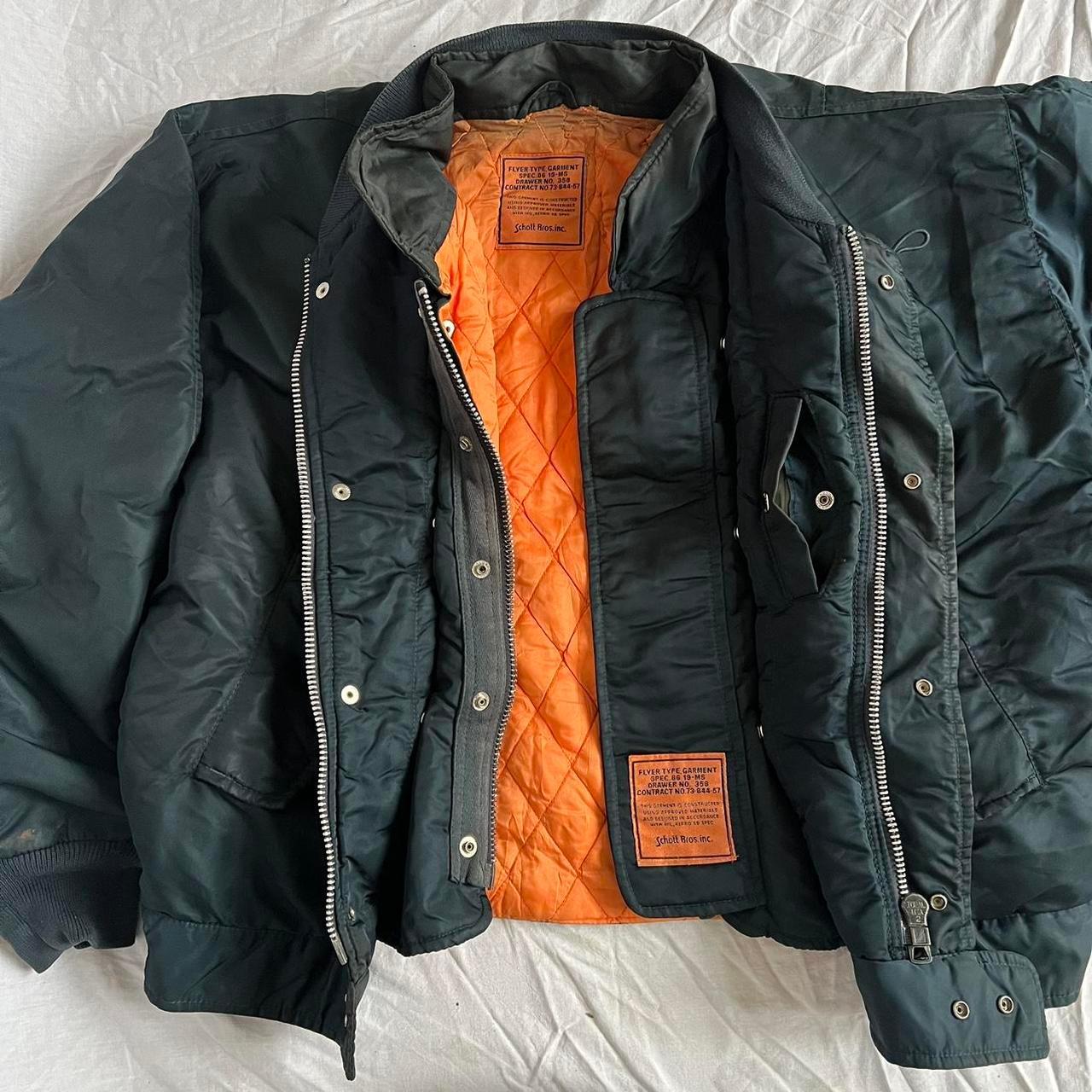 Schott Bros. Inc. フライトジャケット Mens vintage Schott Bros nyc teal green flight | Depop