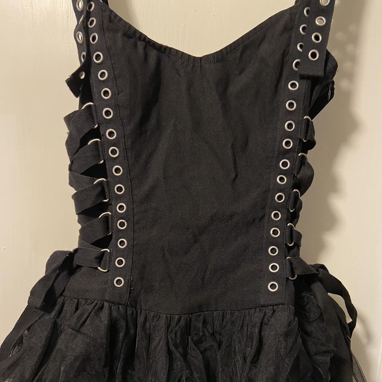 Widow x Dolls Kill black industrial goth dress w... Depop