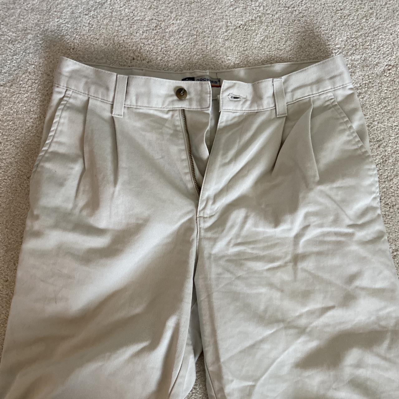 Dockers Women's White and Cream Trousers | Depop