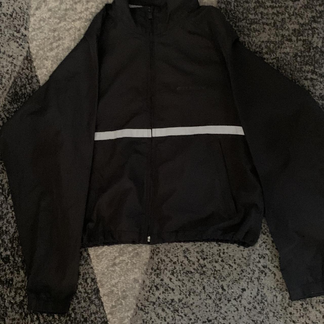 og stussy windbreaker in black. adjustable... - Depop