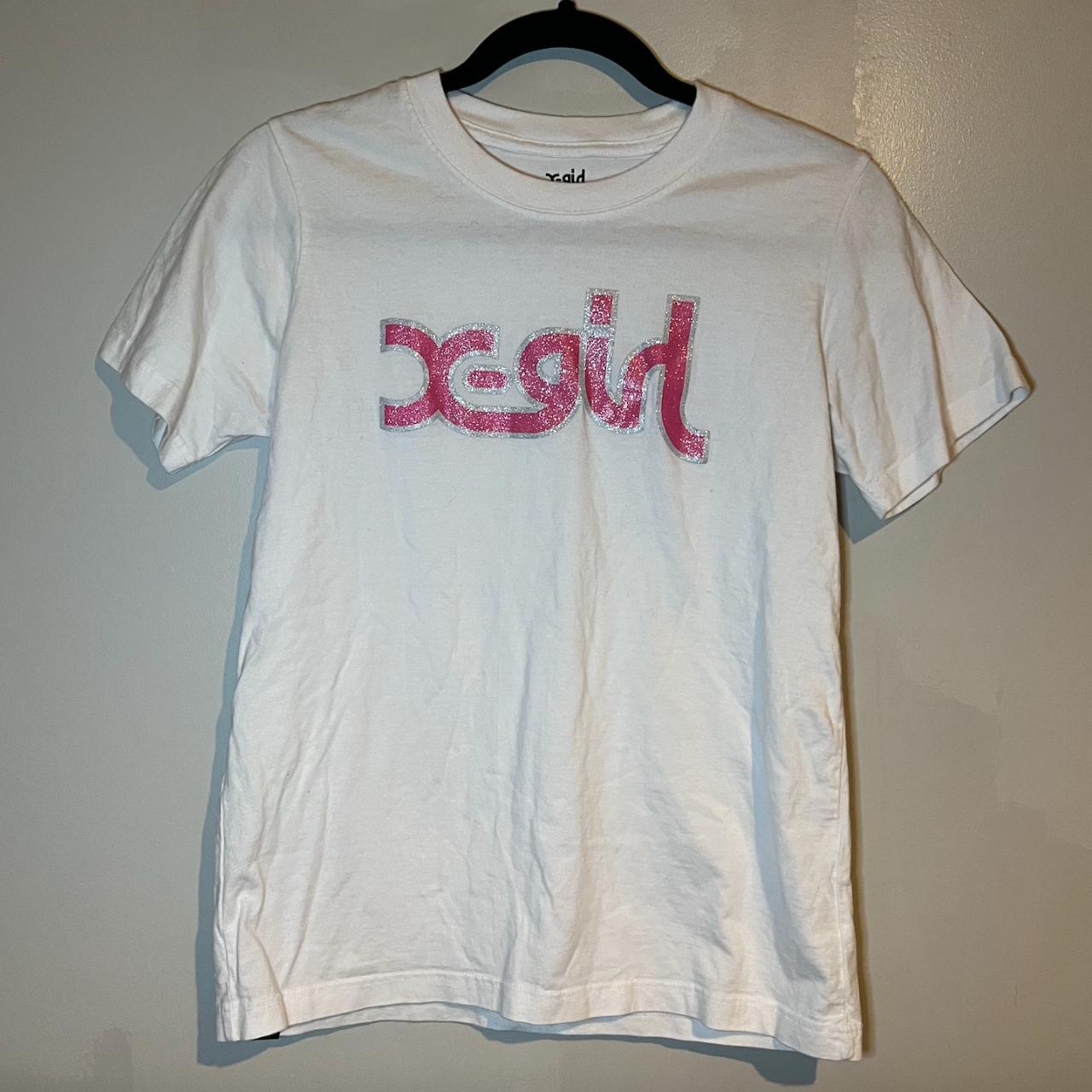 X-Girl  Women's White and Pink T-shirt