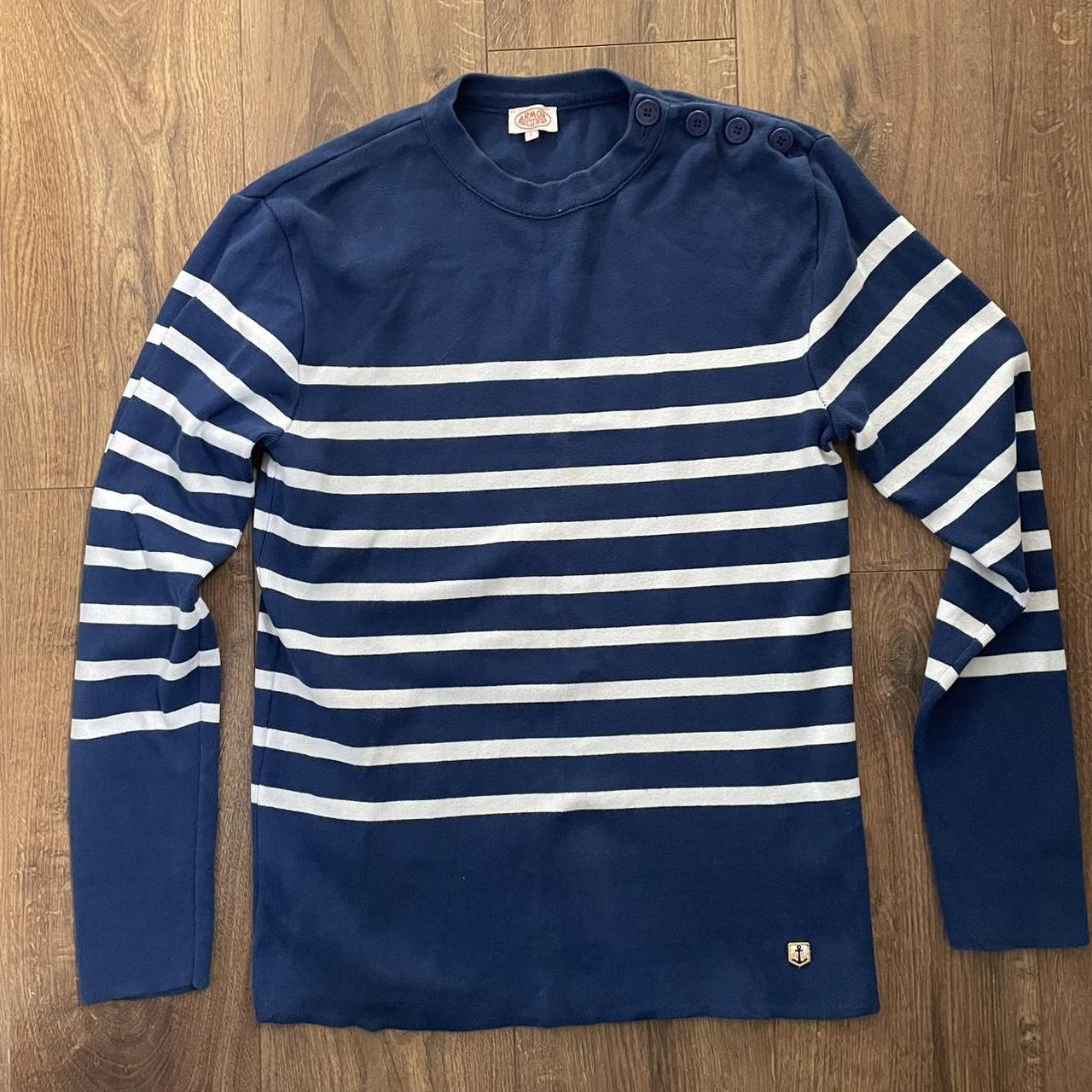 Armor Lux Breton Sweater Quality cotton sweater from... - Depop