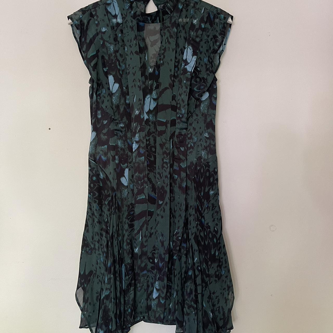 Allsaints green flowy dress - good condition. THIS... - Depop