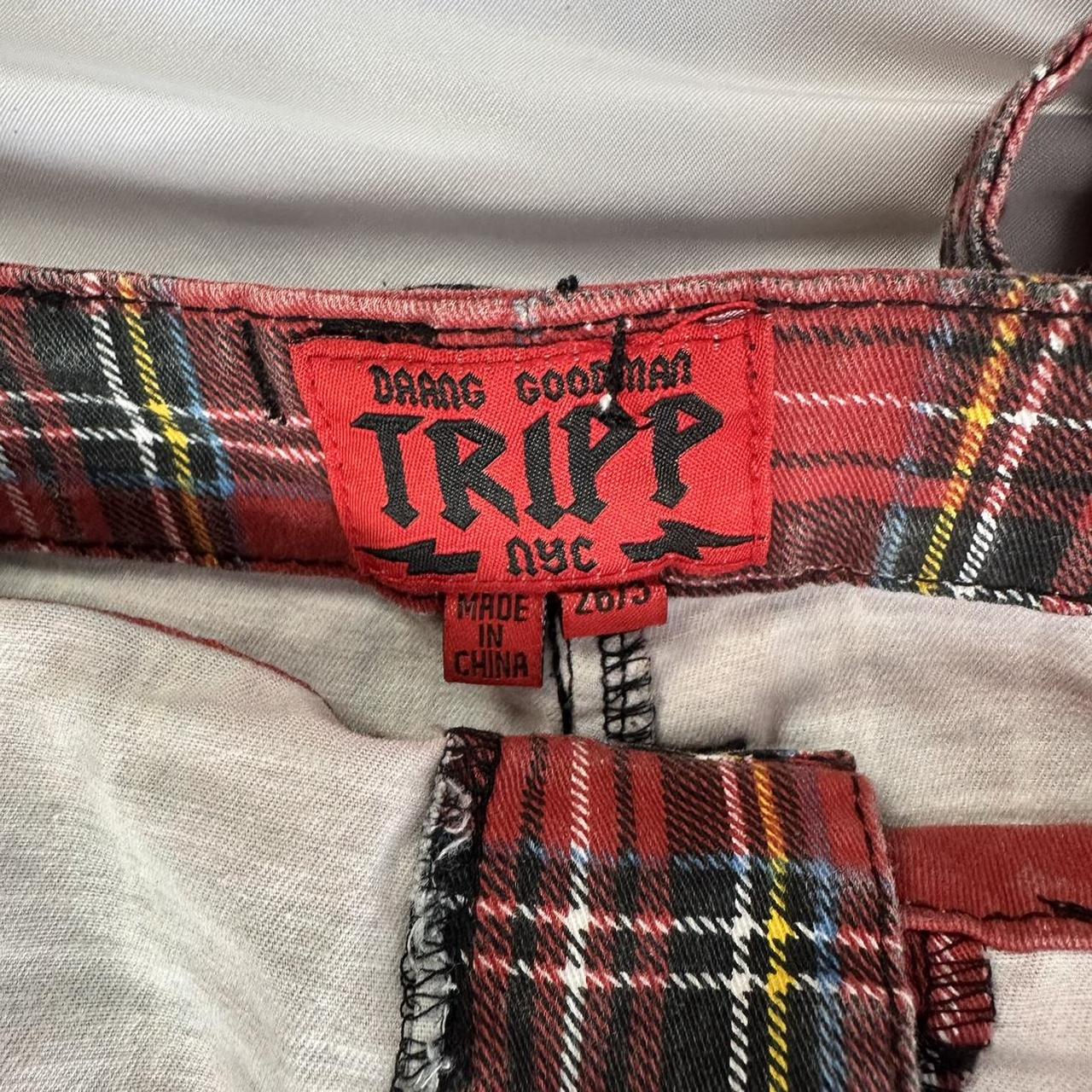 TRIPP NYC Red Plaid Overalls Light wear, no... - Depop