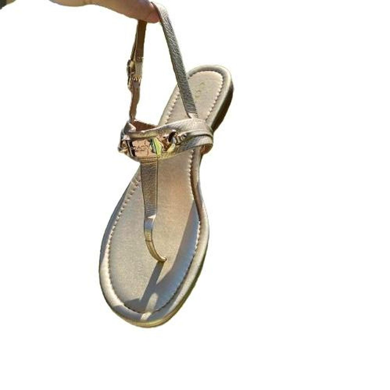 Coach on sale gold sandals