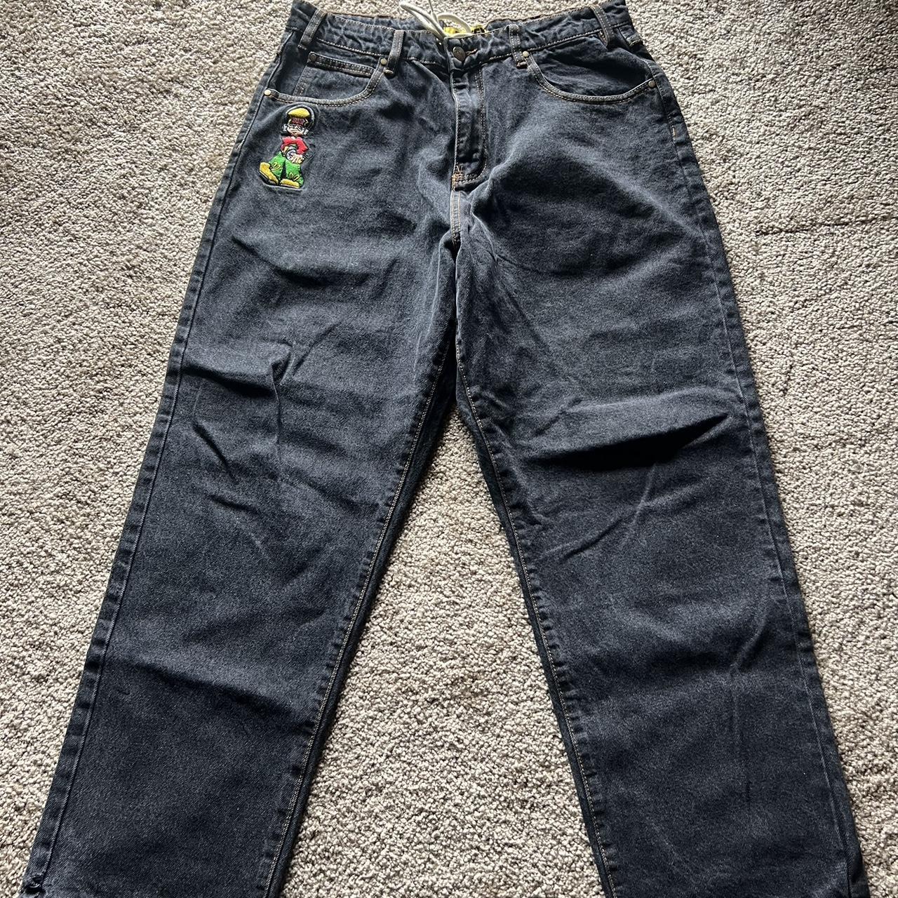 Butter Goods Men's Black and Brown Trousers Depop