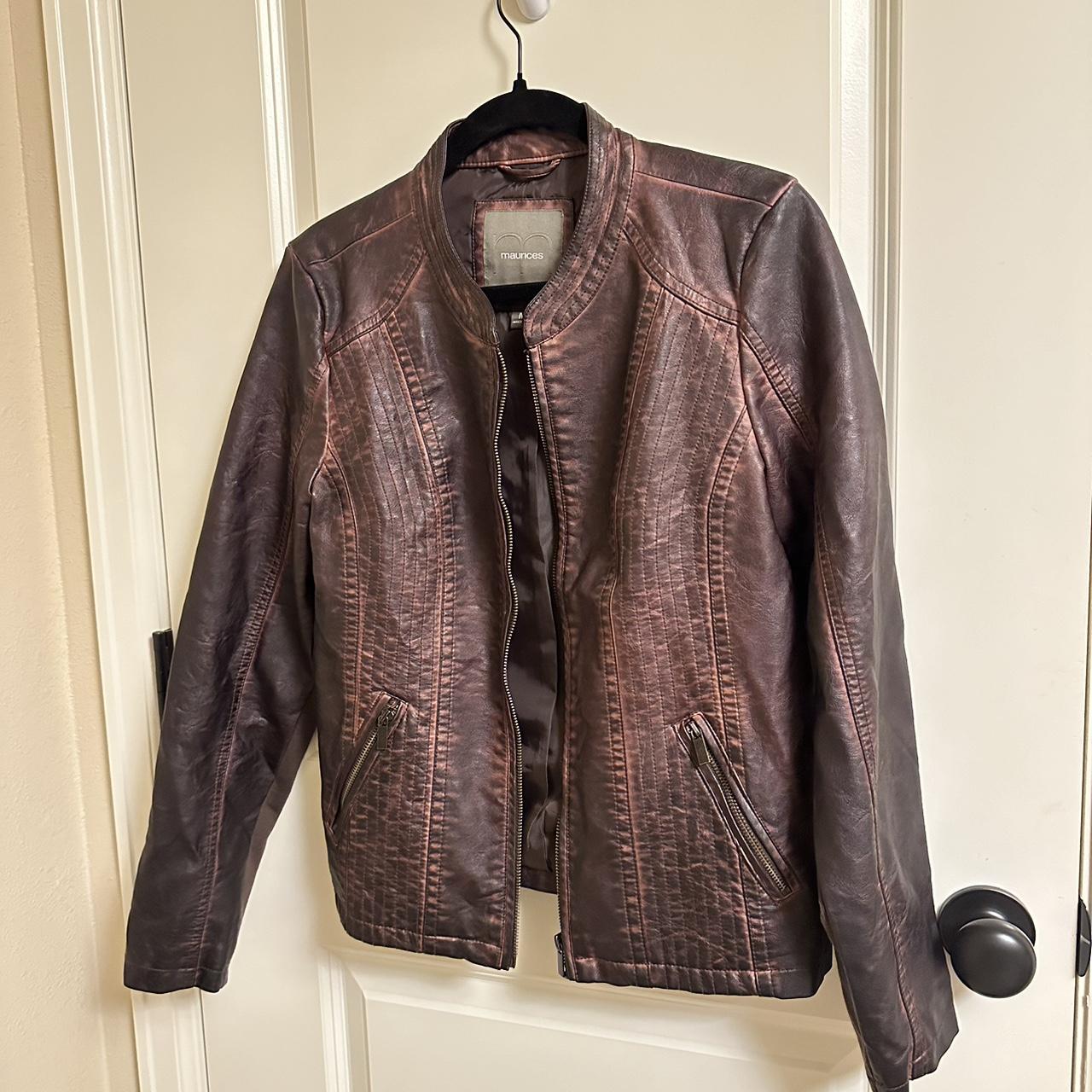 Maurices leather cheap jacket