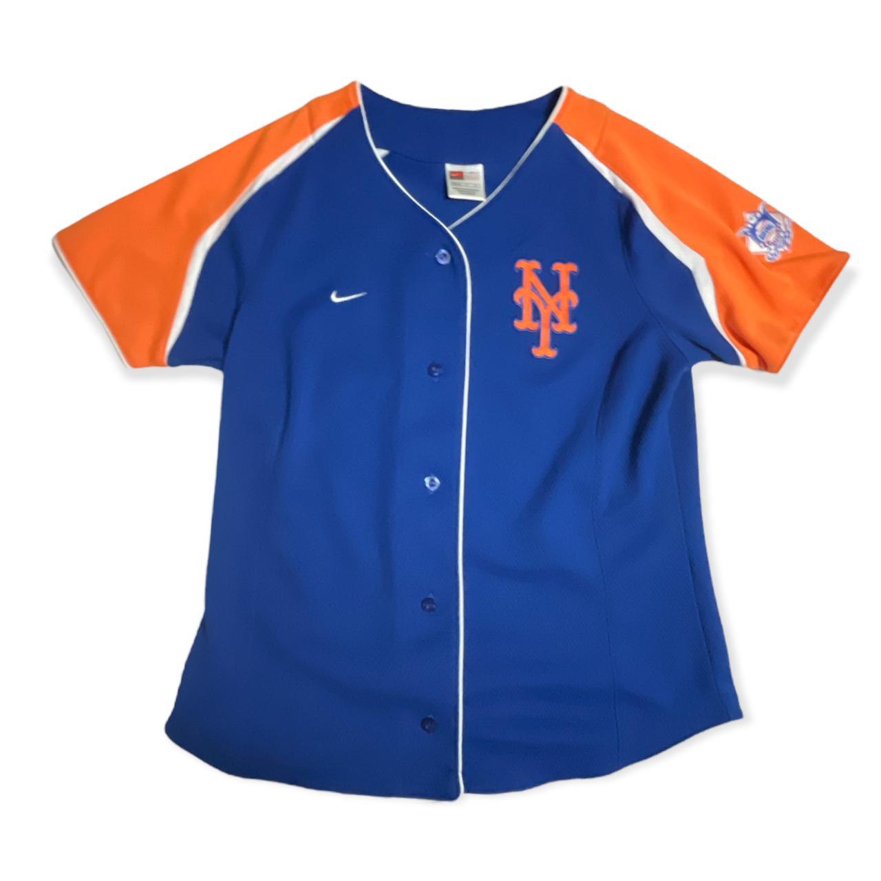 Nike MLB New York Mets Youth Jersey Size Medium Blue... Depop