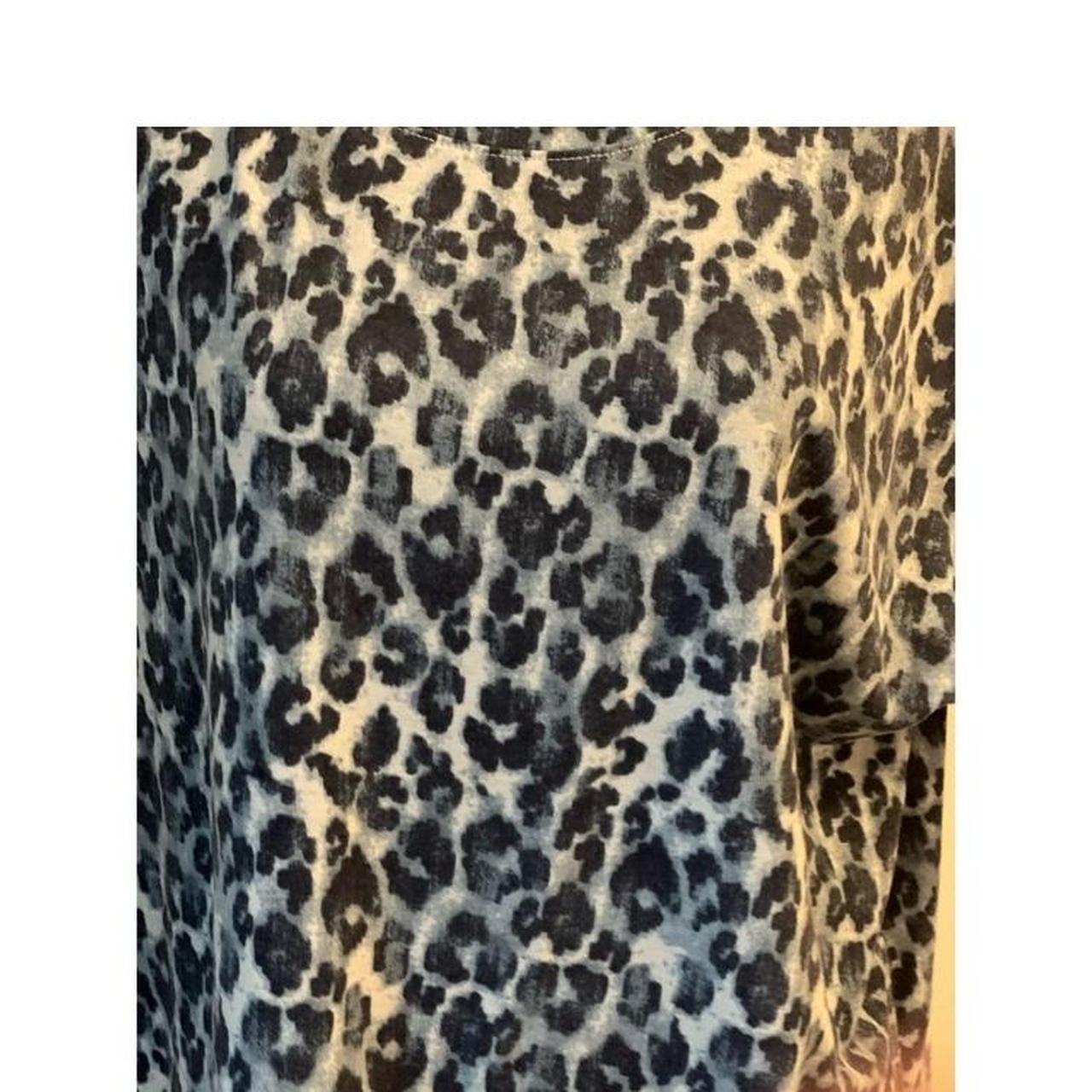 Wonderly- Blue cheetah print shirt * Size XL * 63%... - Depop