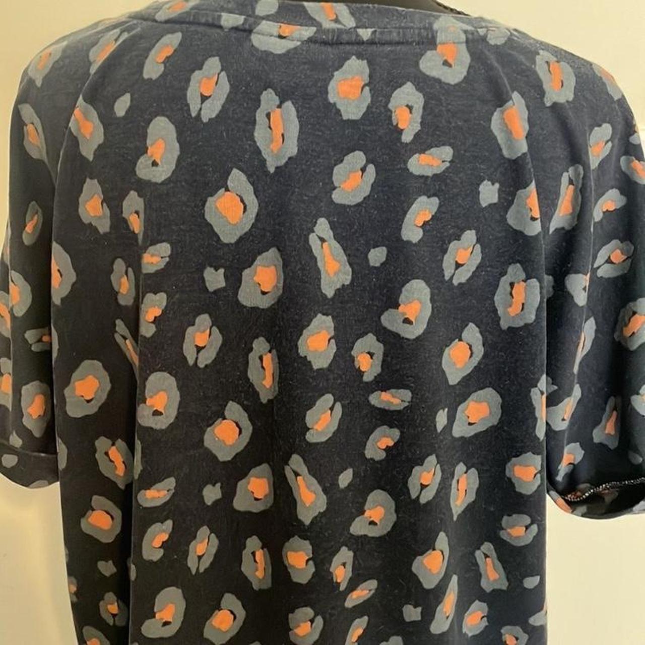 Wonderly- Blue cheetah print shirt * Size XL * 63%... - Depop