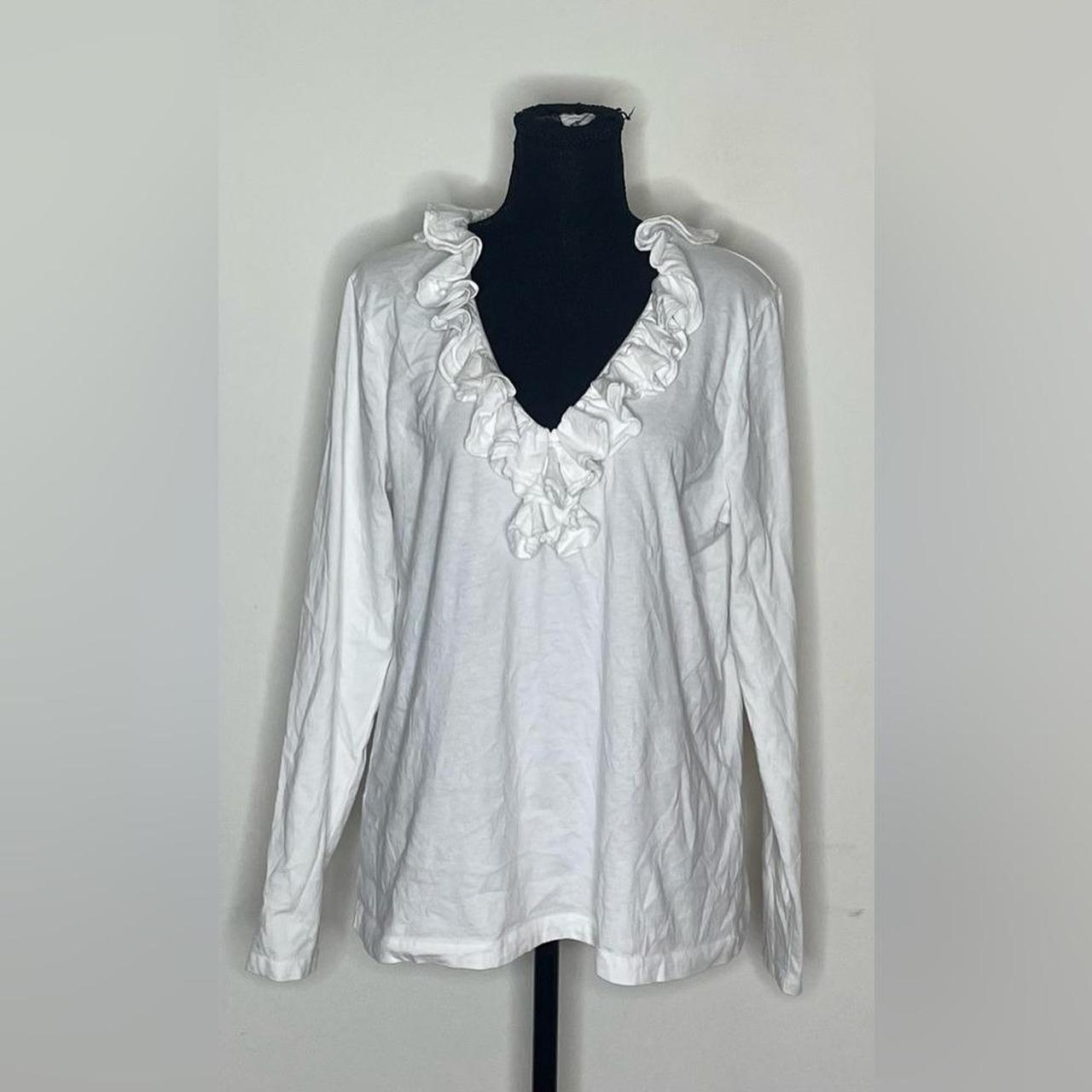 Chaps Women's Shirt - White - XL – Chaps-White Ru… - image 1